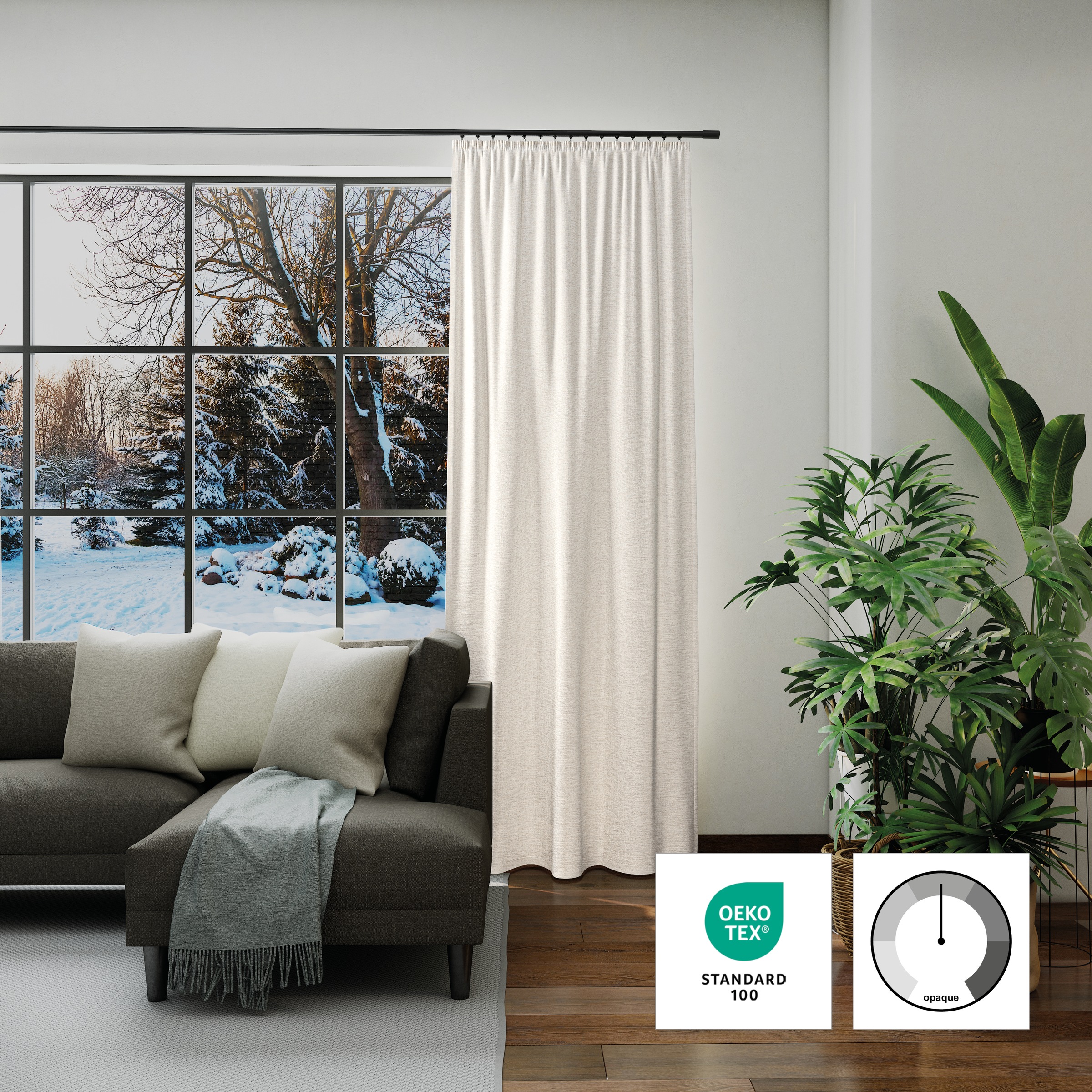 Neutex for you Vorhang "Inuit" Kräuselband 1 Stk. tlg. HxB: 245x145 günstig online kaufen