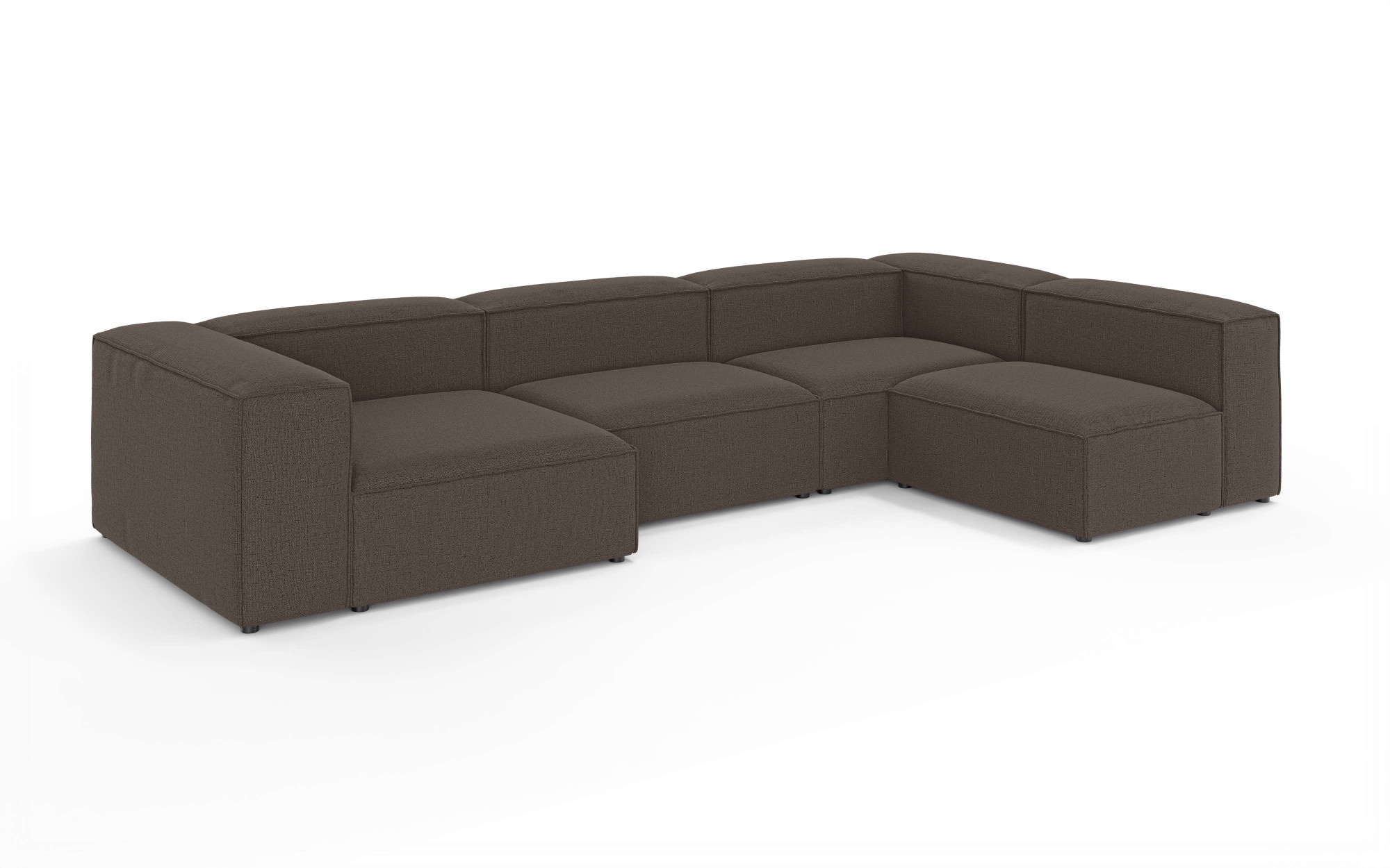 INOSIGN Wohnlandschaft »HAILY U-Form mit Ottomane links/rechts, Maße B/T/H: 360/200/72 cm«, als Modul oder separat verwendbar, für individuelle Zusammenstellung