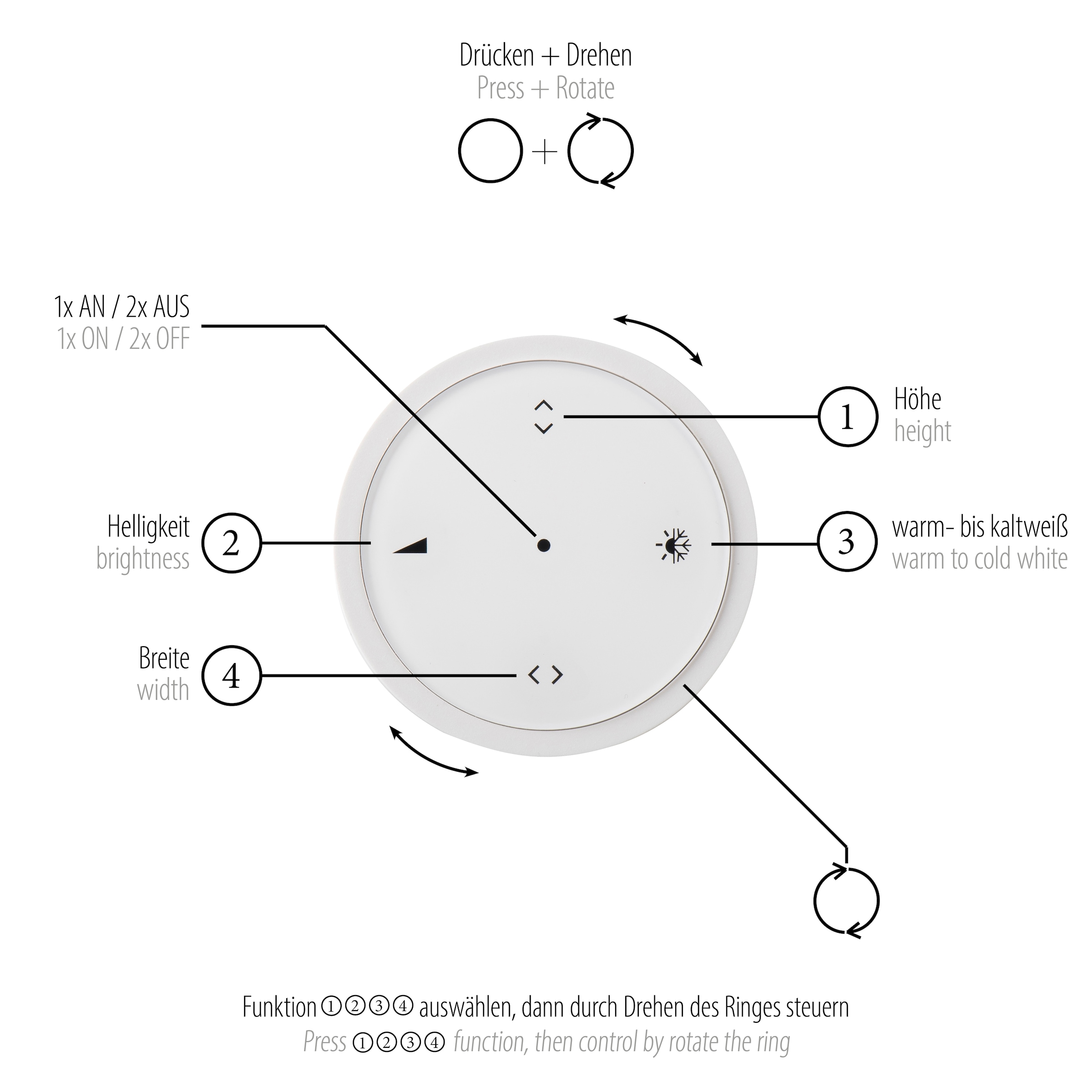 Neuhaus PURE LED Pendelleuchte »PURE Moto-Rise« LED-Board 1 Stk. warmweiß - kaltweiß e-LIFT® Funktion, e-SLIDE® Funktion, Fernbedienung