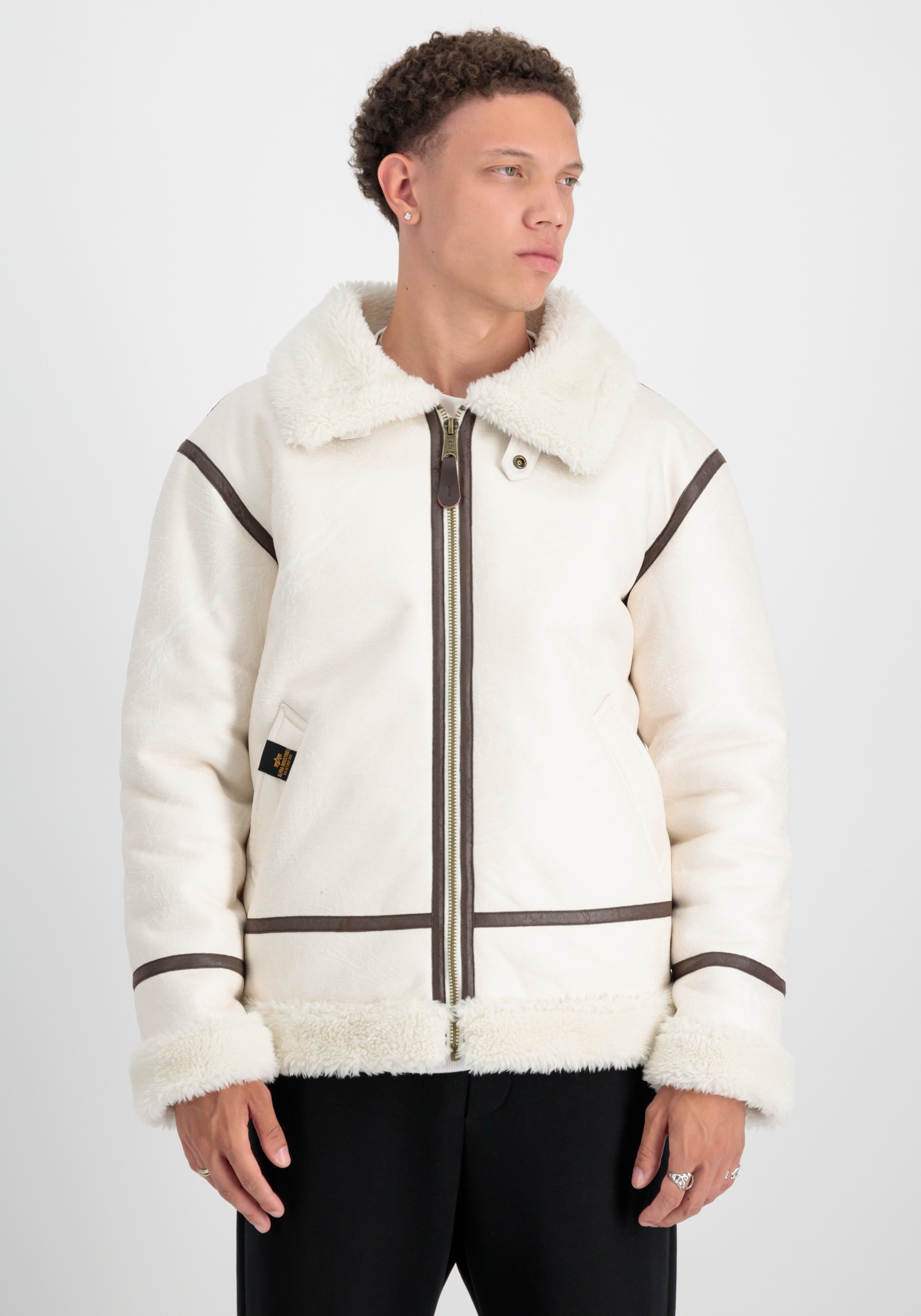 Alpha Industries Lederjacke »Alpha Industries Men - Bomber Jackets B-3 Faux Leather«