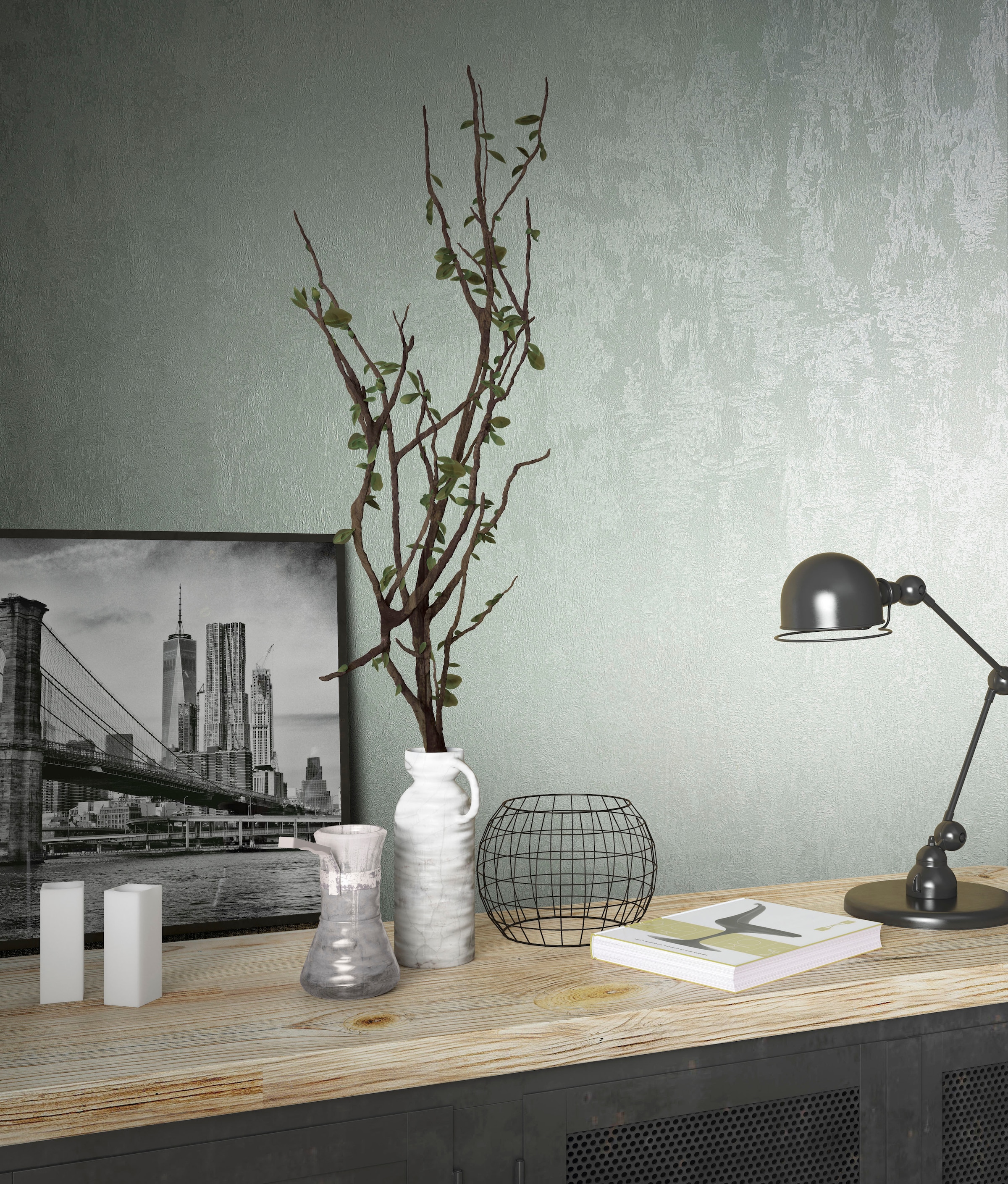 Marburg Vliestapete »Concrete«, glänzend, moderne Vliestapete für Wohnzimmer Schlafzimmer Küche