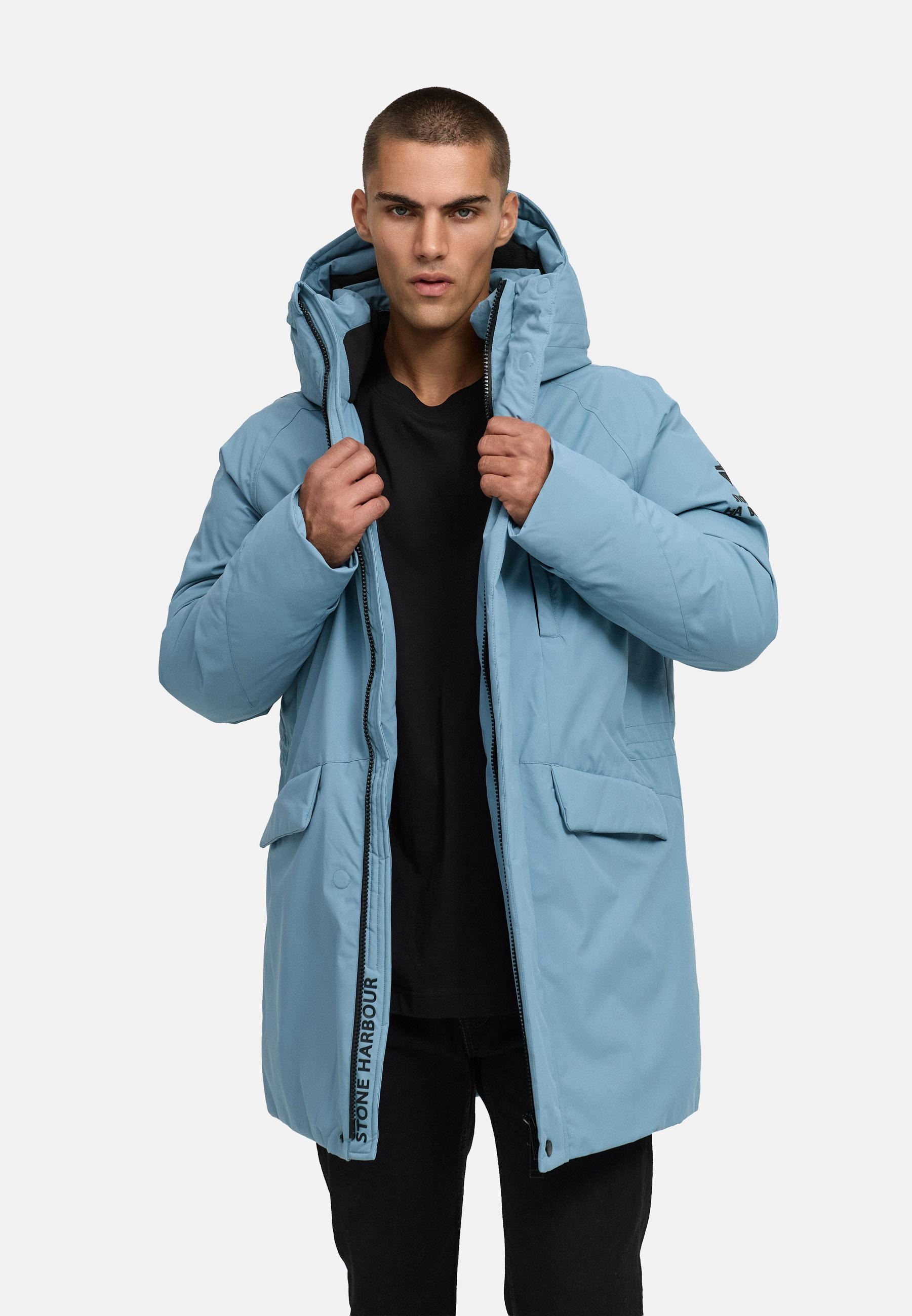 Stone Harbour Wintermantel »Emriis XX« Warmer Herren Mantel mit Magnet-Knöpfen