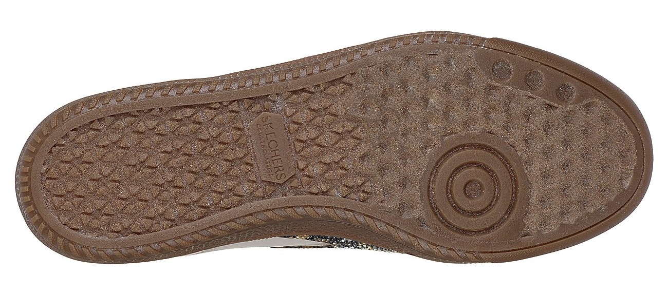 Skechers Sneaker »HOTSHOT-SHIMMERING SPOTS«, Retro Sneaker, Schnürschuh mit glitzerndem Animal-Einsatz