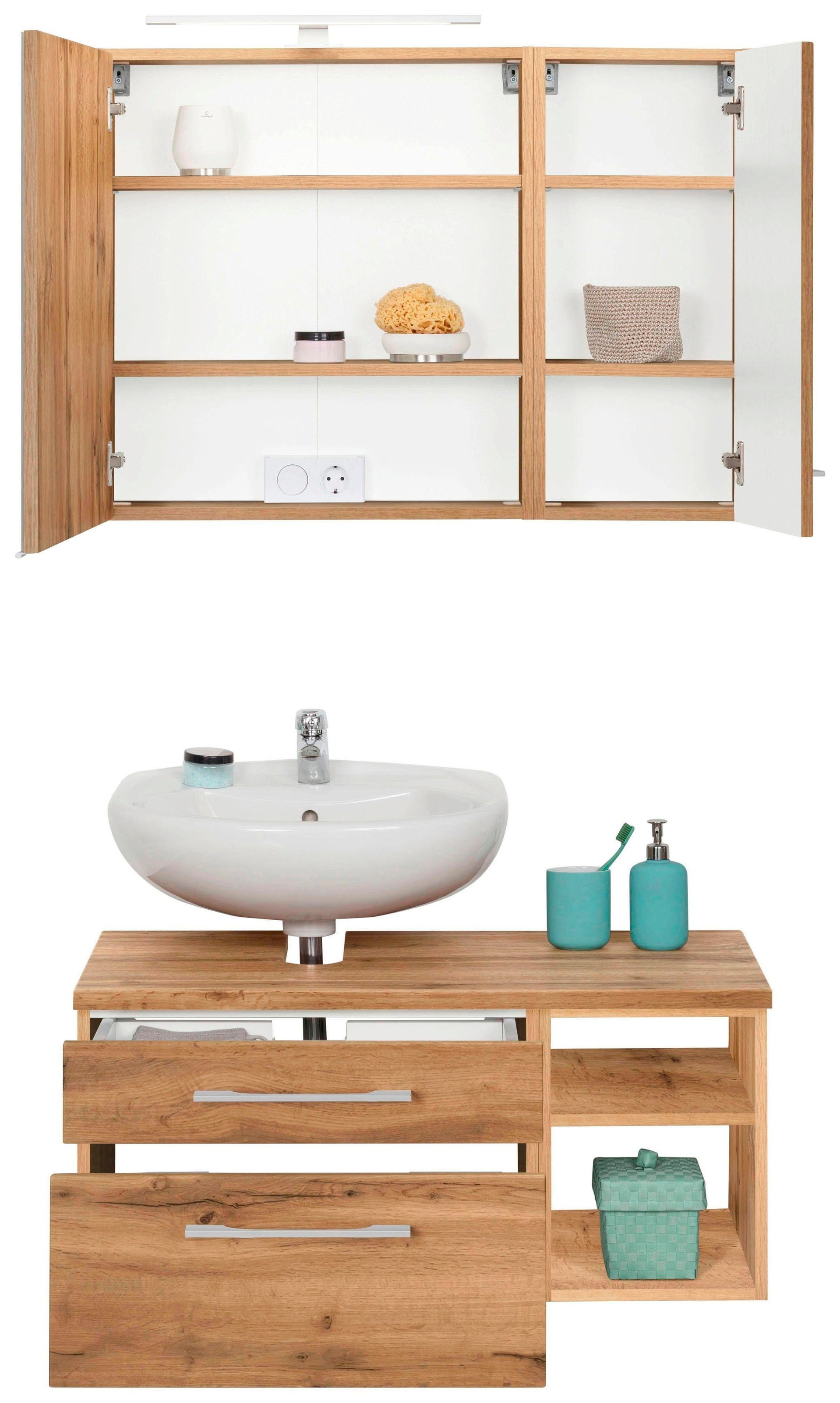 welltime Badmöbel-Set "Davos" 3 Stk. tlg. günstig online kaufen