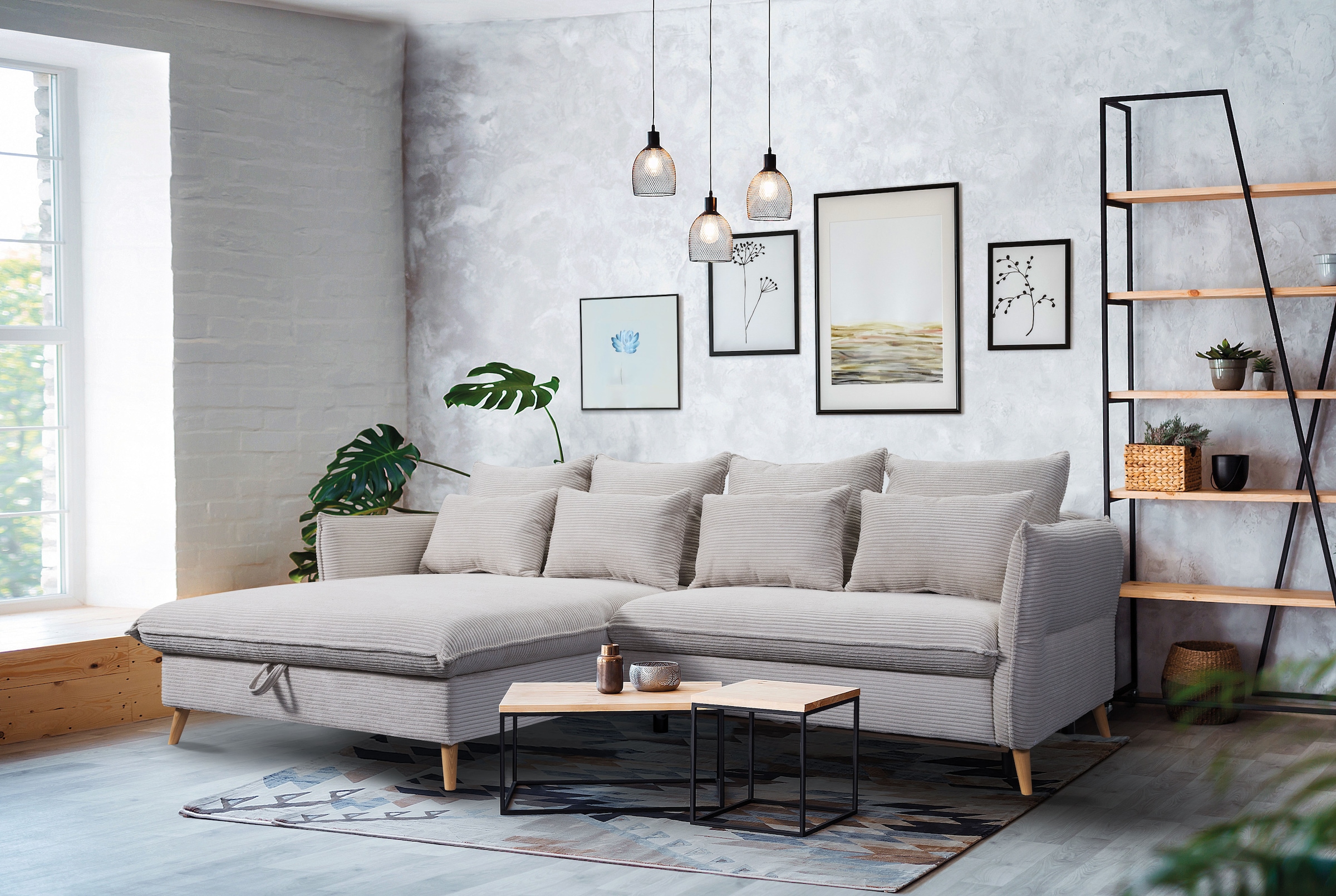 exxpo - sofa fashion Ecksofa "WALPY, elegant und modern, hoher Sitzkomfort, günstig online kaufen
