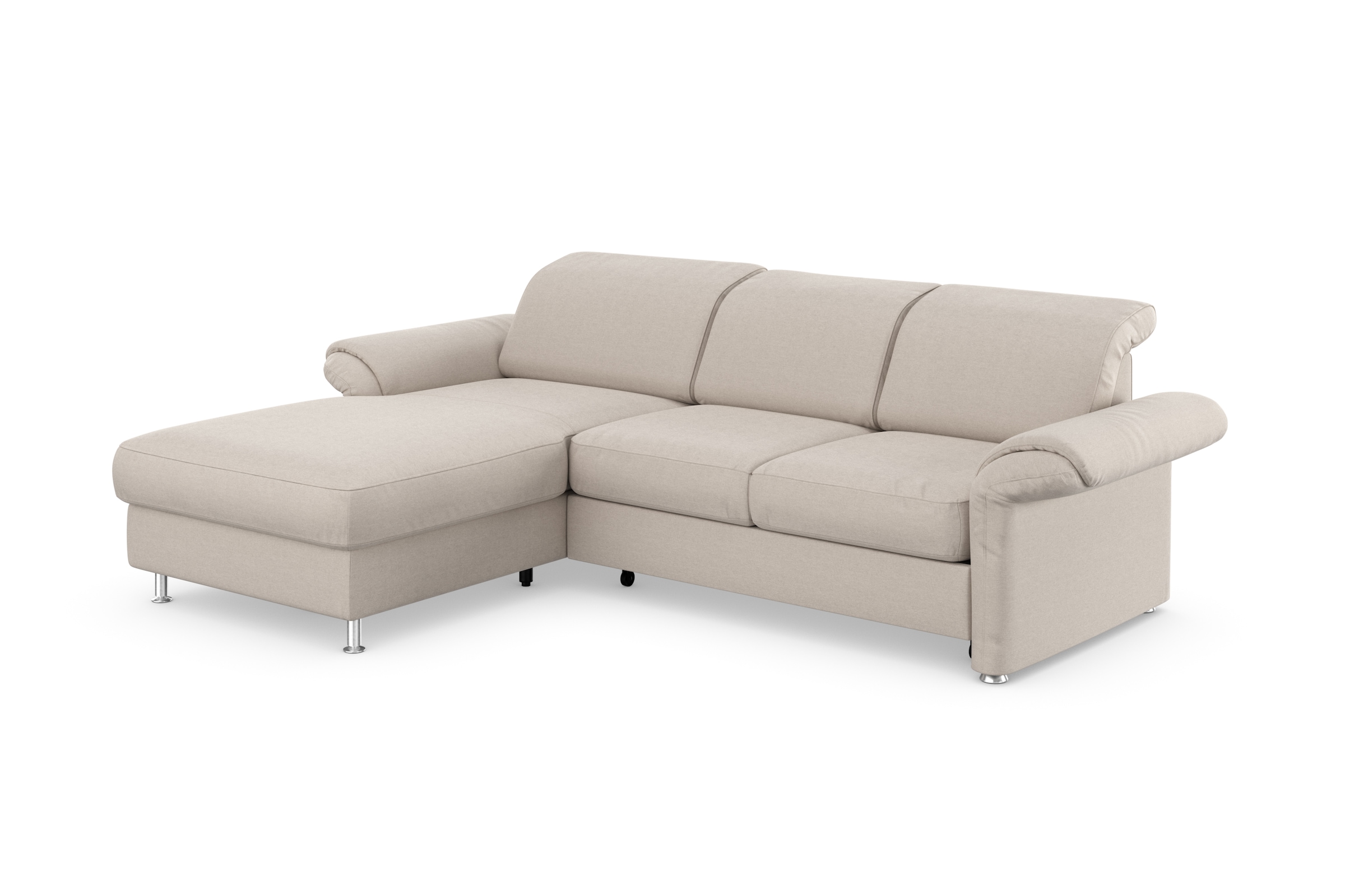 sit&more Ecksofa »Apulia L-Form«, wahlweise Bettfunktion, Bettkasten und Kopf- und Armteilverstellung