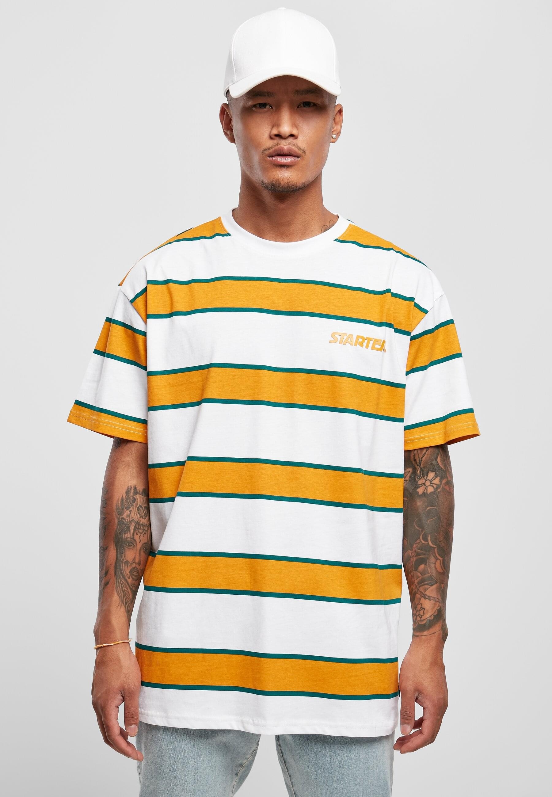 Starter Black Label T-Shirt »Starter Black Label Herren Starter Logo Striped Tee«, (1 tlg.)