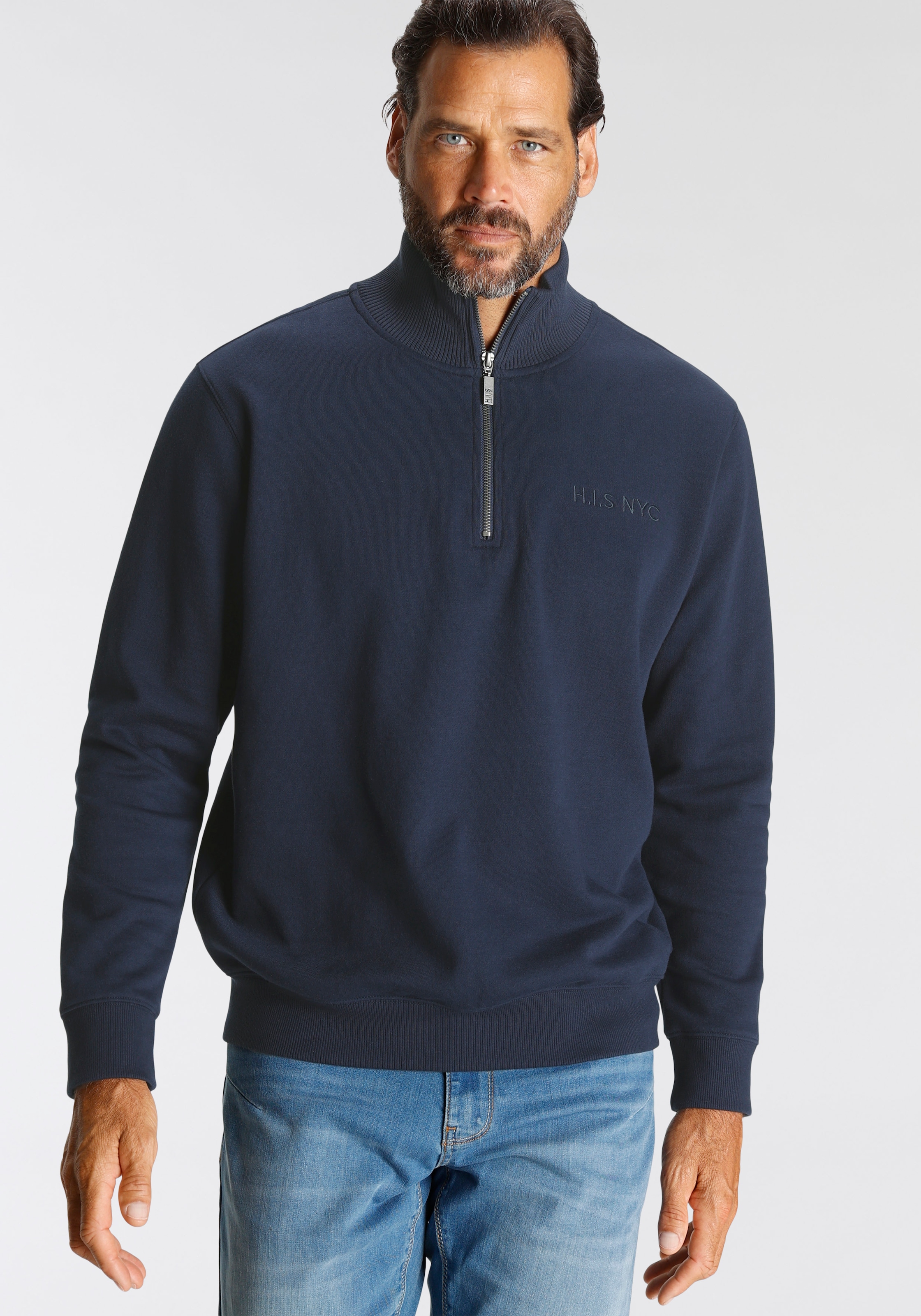 H.I.S 1100000002199, unifarben, aus dehnbarer Sweatware, mit Logostickerei