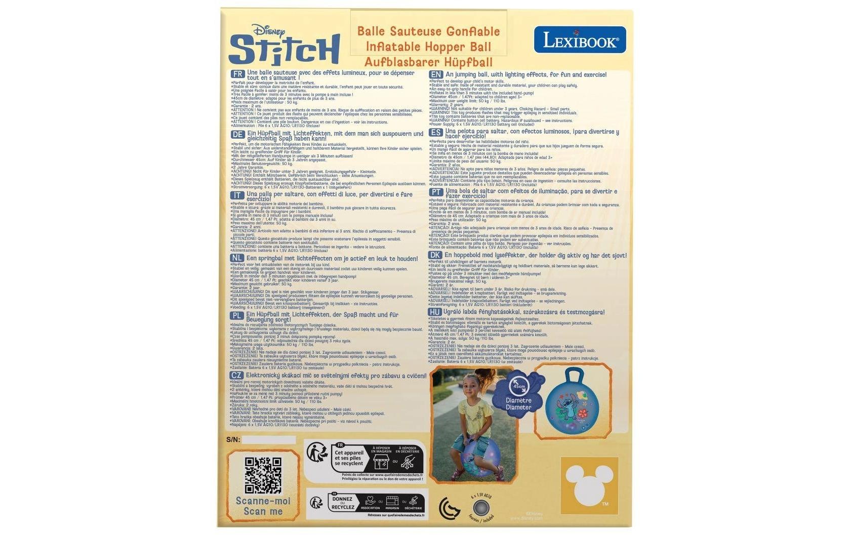 Lexibook® Hüpfball »Stitch Electronic 45 cm«