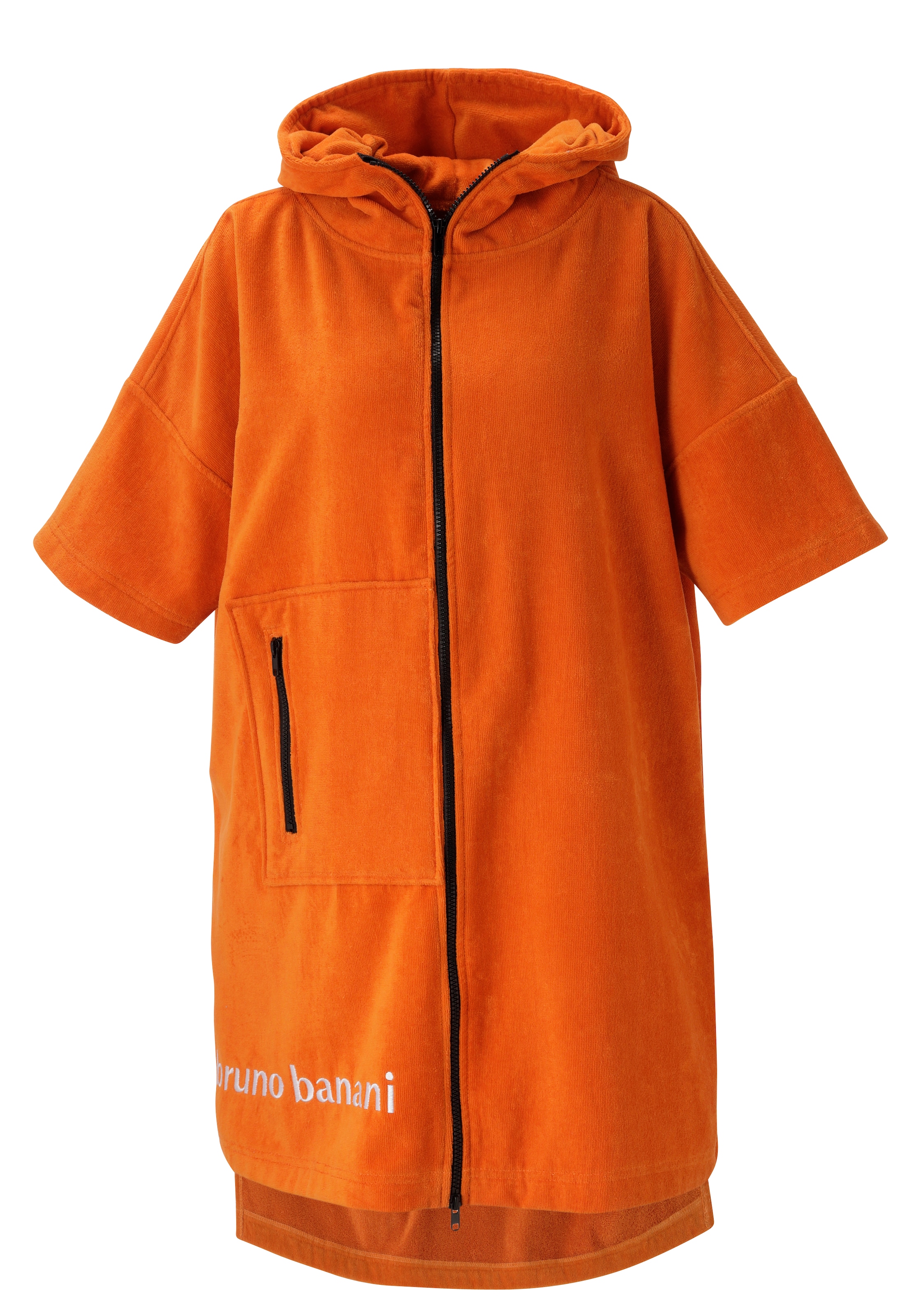 Bruno Banani Badeponcho "Daniel, ideal für Sauna, Spa & im Urlaub, Damen & Herren" 1 Stk. Surfponcho, 100% Baumwolle, Frottee, Strand, Sport