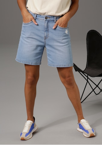 Aniston CASUAL Jeansbermudas, mit Destroyed-Effekt kaufen