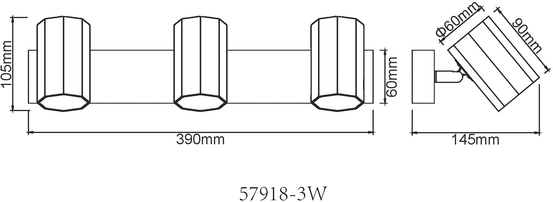 GLOBO LIGHTING Deckenstrahler »JAMES«, Leuchtmittel GU10 | ohne Leuchtmittel, Deckenspot/weiß/Wohnzimmer/Flur/Schlafzimmer