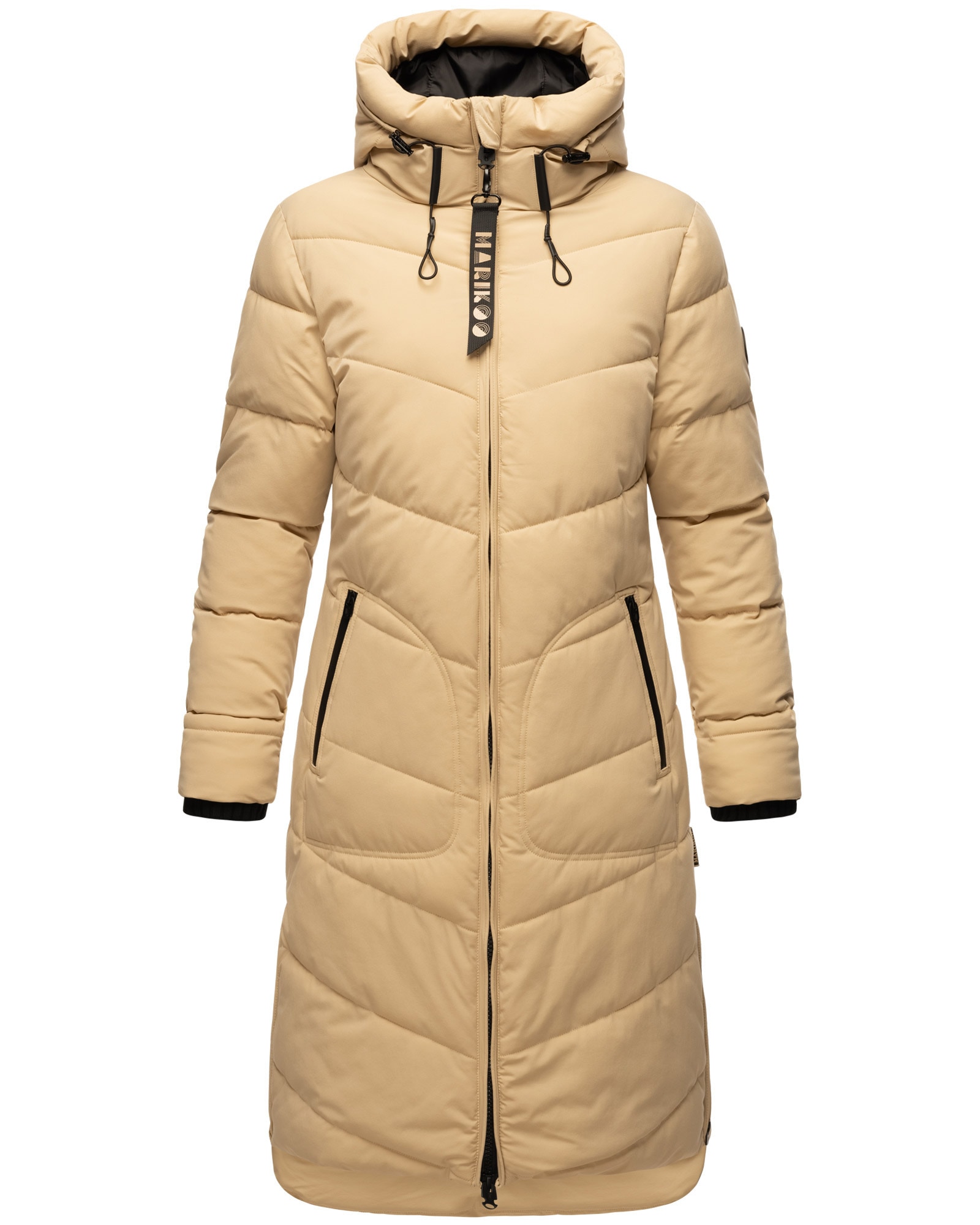Marikoo Winterjacke »Benikoo«, mit Kapuze, langer Winter Mantel gesteppt