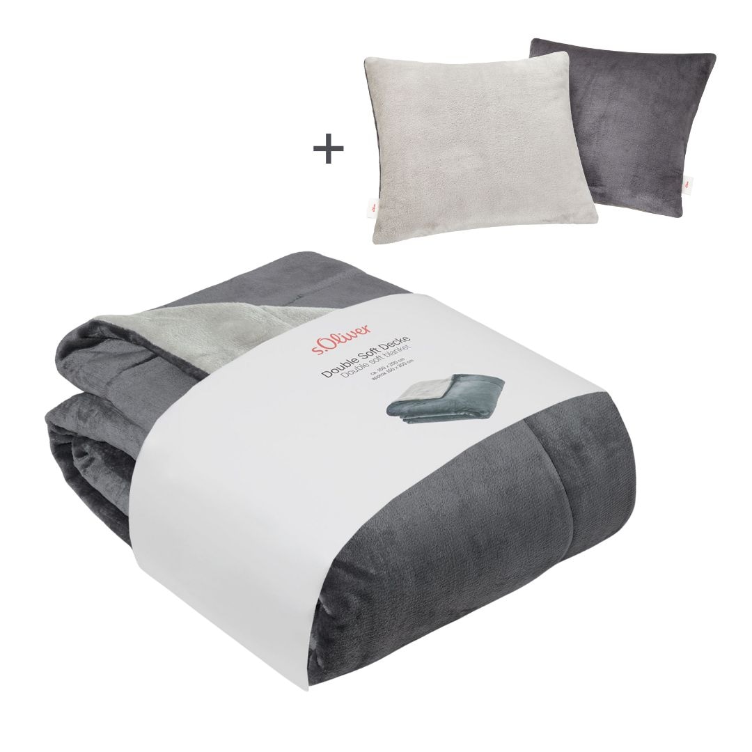 Wohndecke »Doublesoft, Kuscheldecke, Deal, Kissen geschenkt!«, Kuscheldecke, mit...