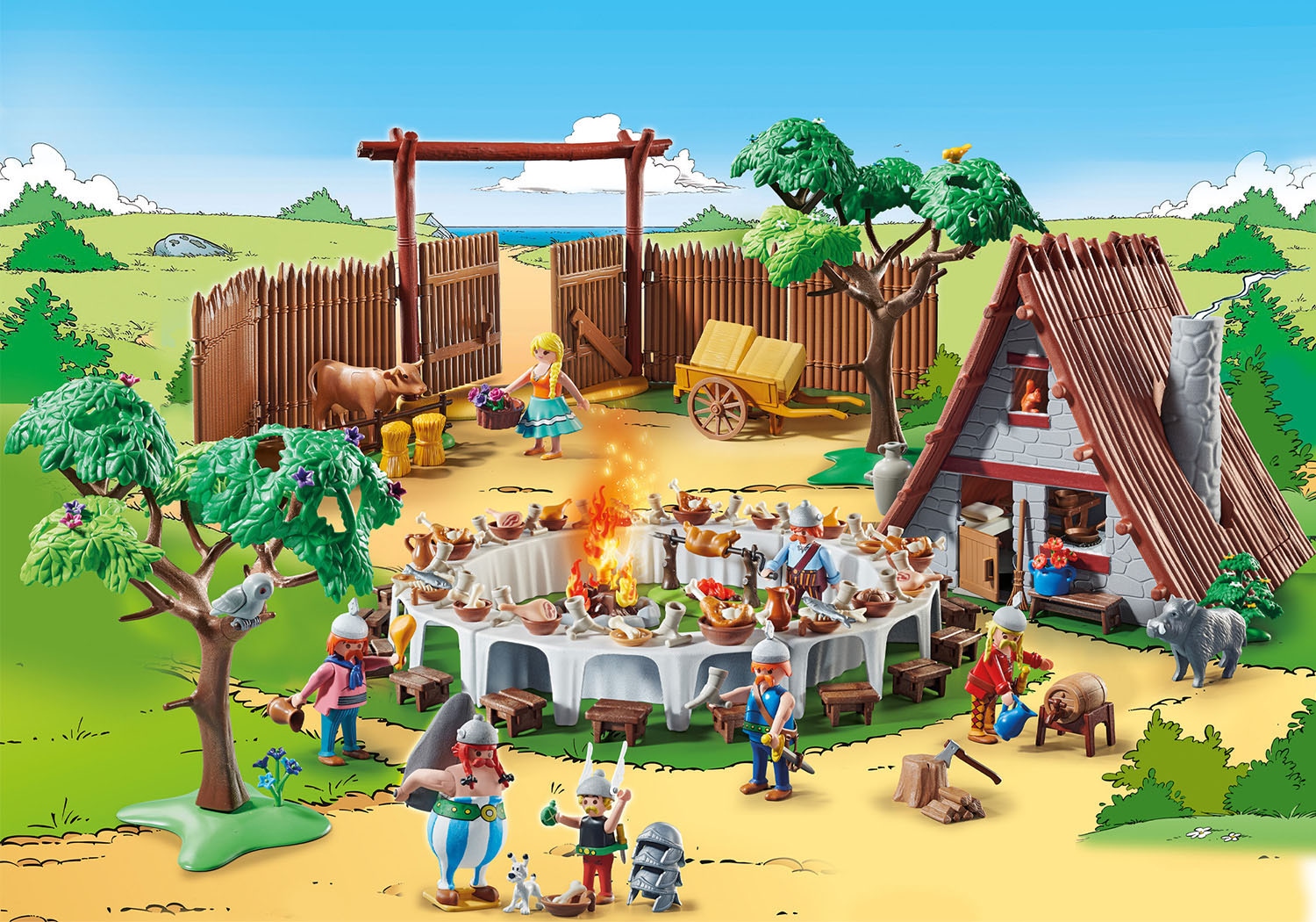 Playmobil® Konstruktions-Spielset »Großes Dorffest (70931), Asterix«, (310 St.), Made in Germany