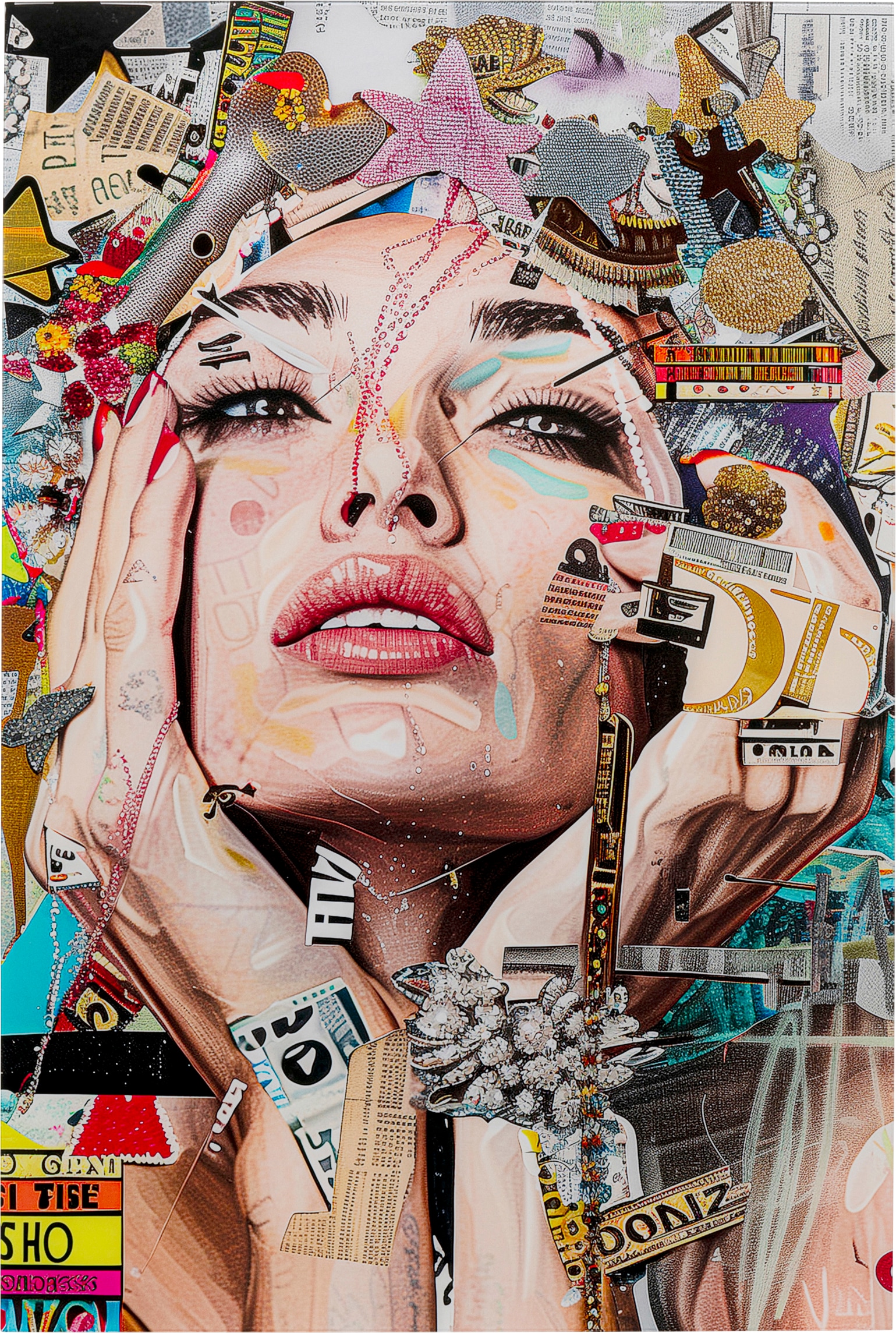 Kare Design Glasbild "Artsy Portrait 80x120cm" 1
