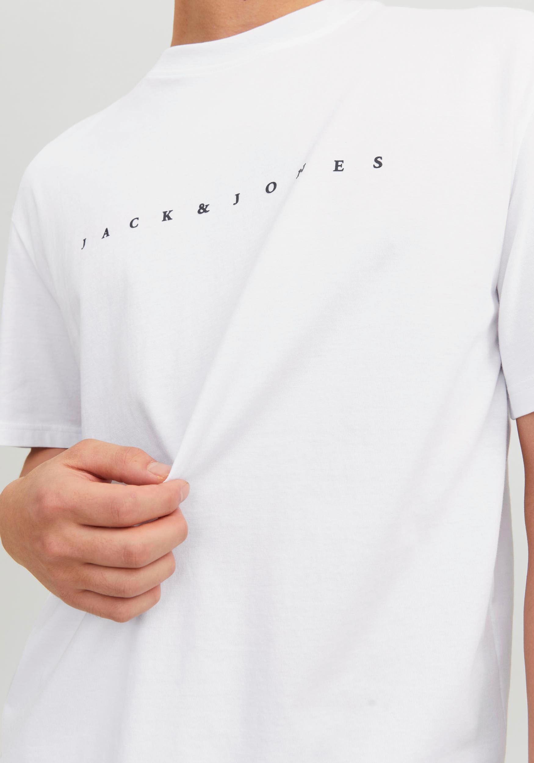 Thumbnail - Jack & Jones Rundhalsshirt "JJESTAR mit Pigmentprint und Baumwollgefühl", mit Pigmentprint