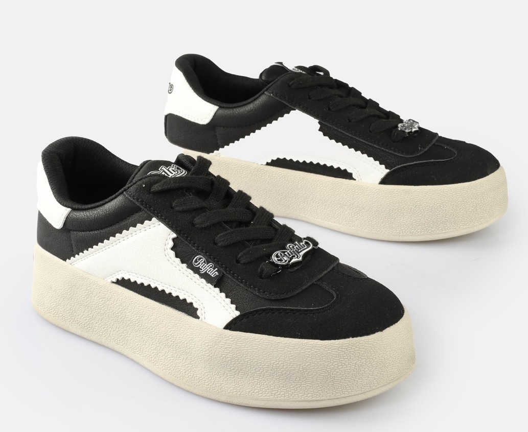 Buffalo Plateausneaker "CAJO", Schnürschuh, Halbschuh, Retro-Sneaker, Freiz günstig online kaufen