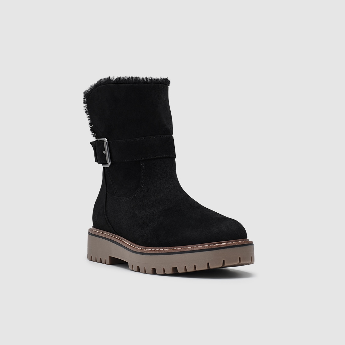 Esprit Winterboots "SAN REMO" Stiefelette, Boots mit Warmfutter und Zierschnalle am Schaft