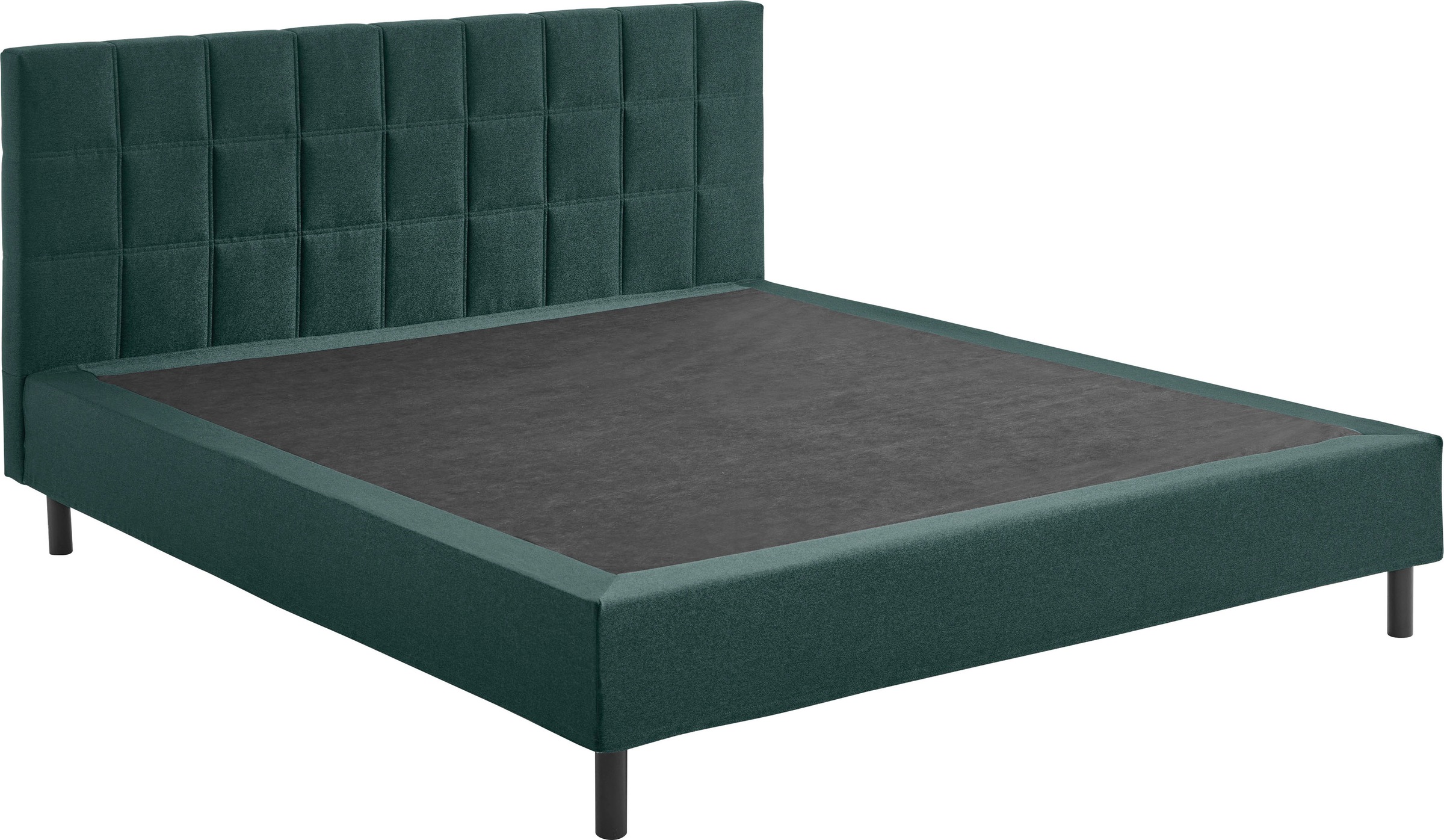 Boxbett "Nikola", grün (dunkelgrün), B:162cm L:210cm, ATLANTIC HOME COLLECTION, Komplettbetten, Boxspringbett, Massivholzfüßen, mit / ohne Matratze, in H2 und H3 erhältlich 2