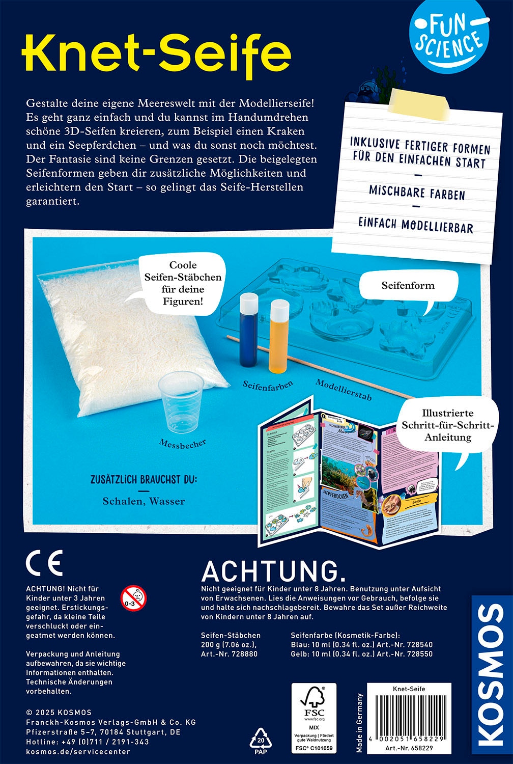 Kosmos Experimentierkasten »Fun Science Knet-Seife« Made in Germany