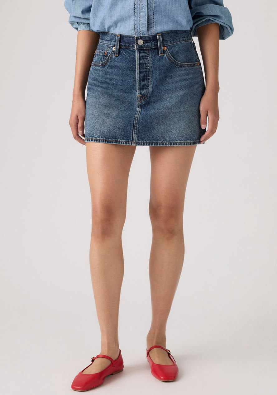 Levis Jeansrock "ICON SKIRT" mit Used-Effekten und ausgefransten Kanten günstig online kaufen