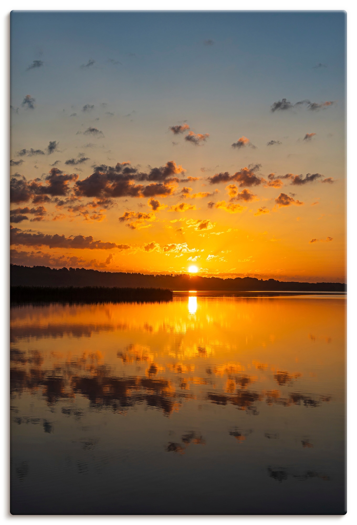 Artland Wandbild "Sonnenaufgang in Seedorf am Schaalsee" 1 Stk. tlg. als Alubild, Leinwandbild, Poster, Wandaufkleber in verschied. Größen