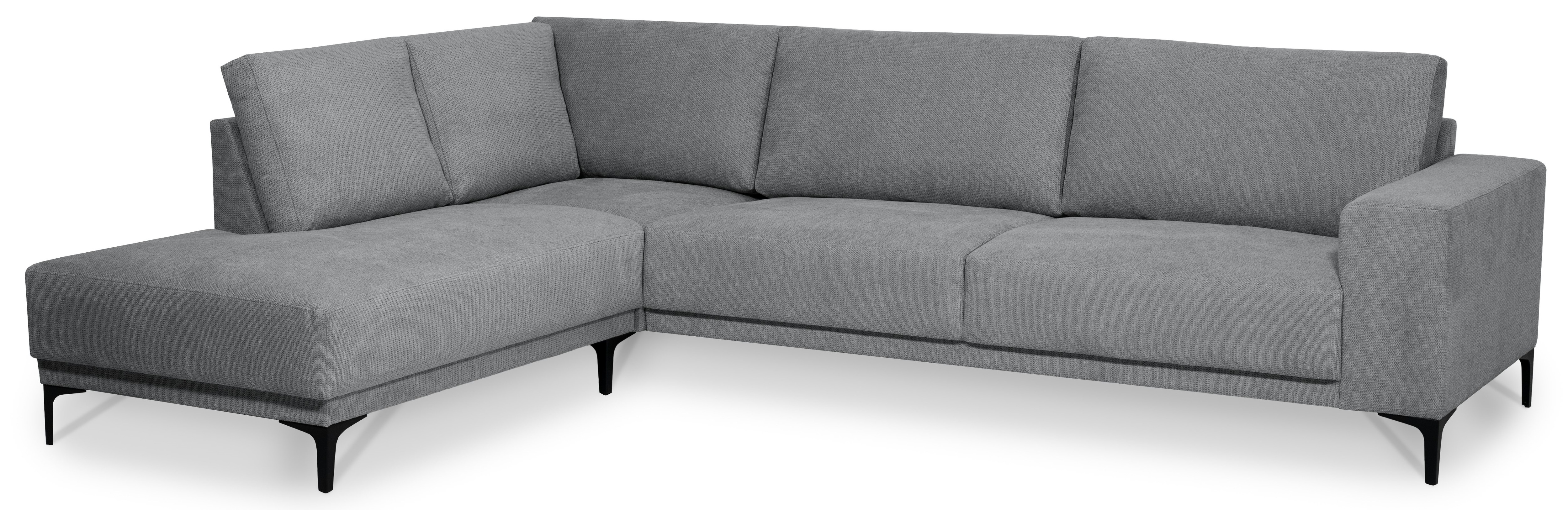 Thumbnail - OTTO home Ecksofa "Xander, L-Form," Breite 289 cm, Webstoff, Soft-Touch Chenille, schwarze Metallfüße