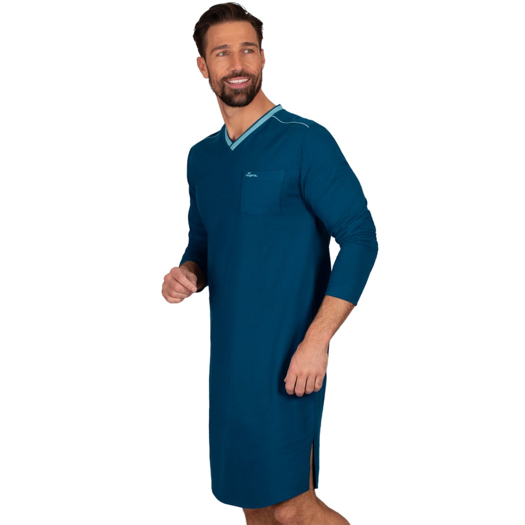 Trigema Pyjama »TRIGEMA Herren-Nachthemd aus Biobaumwolle (kbA)«, (1 tlg.)