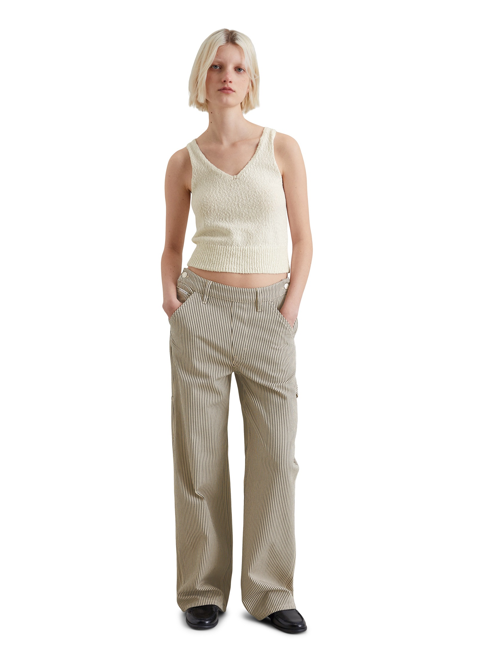 Marc O'Polo DENIM Weite Jeans »aus gestreiftem Organic Cotton«