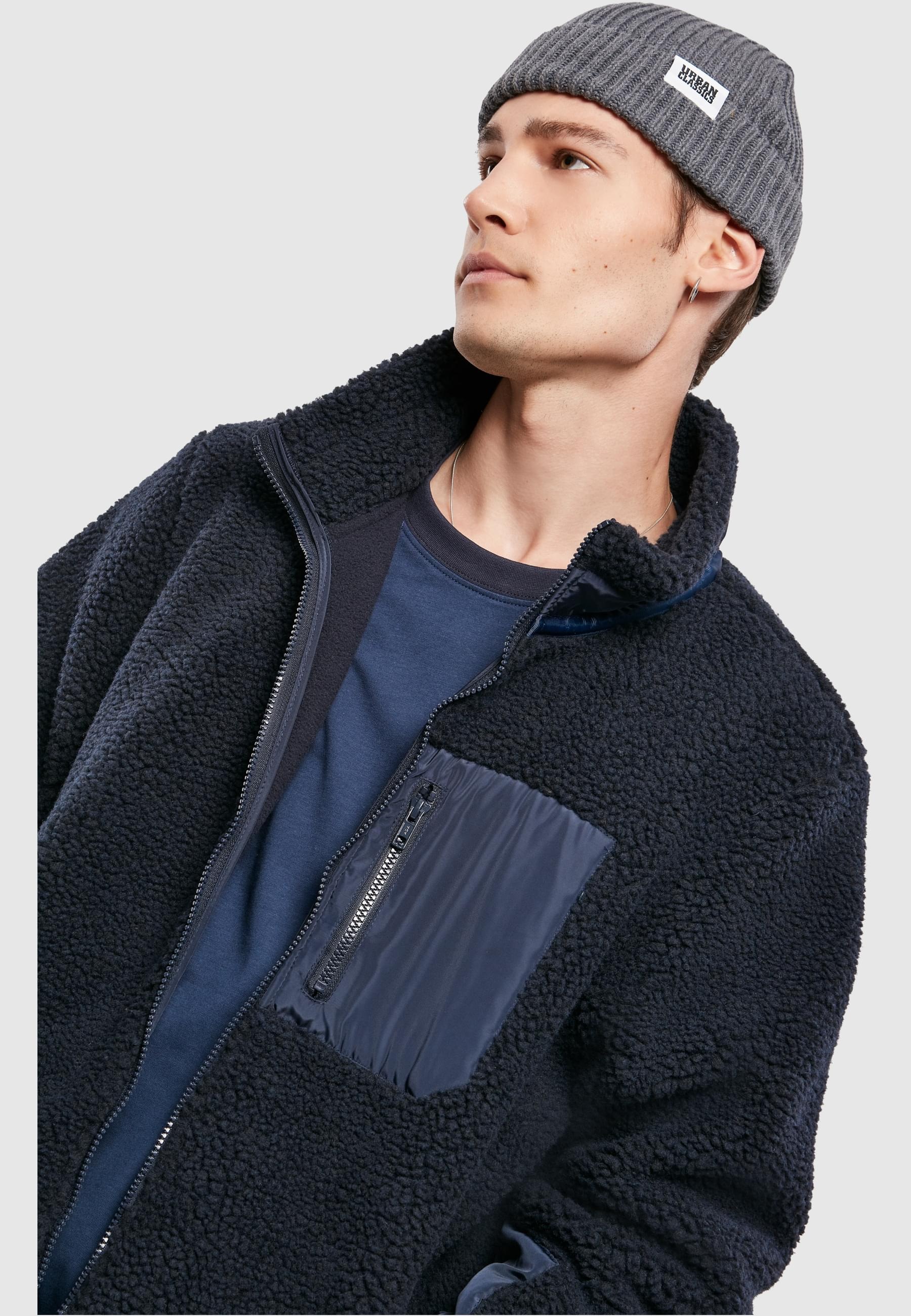 URBAN CLASSICS Winterjacke »Urban Classics Herren Sherpa Jacket«, (1 St.), ohne Kapuze