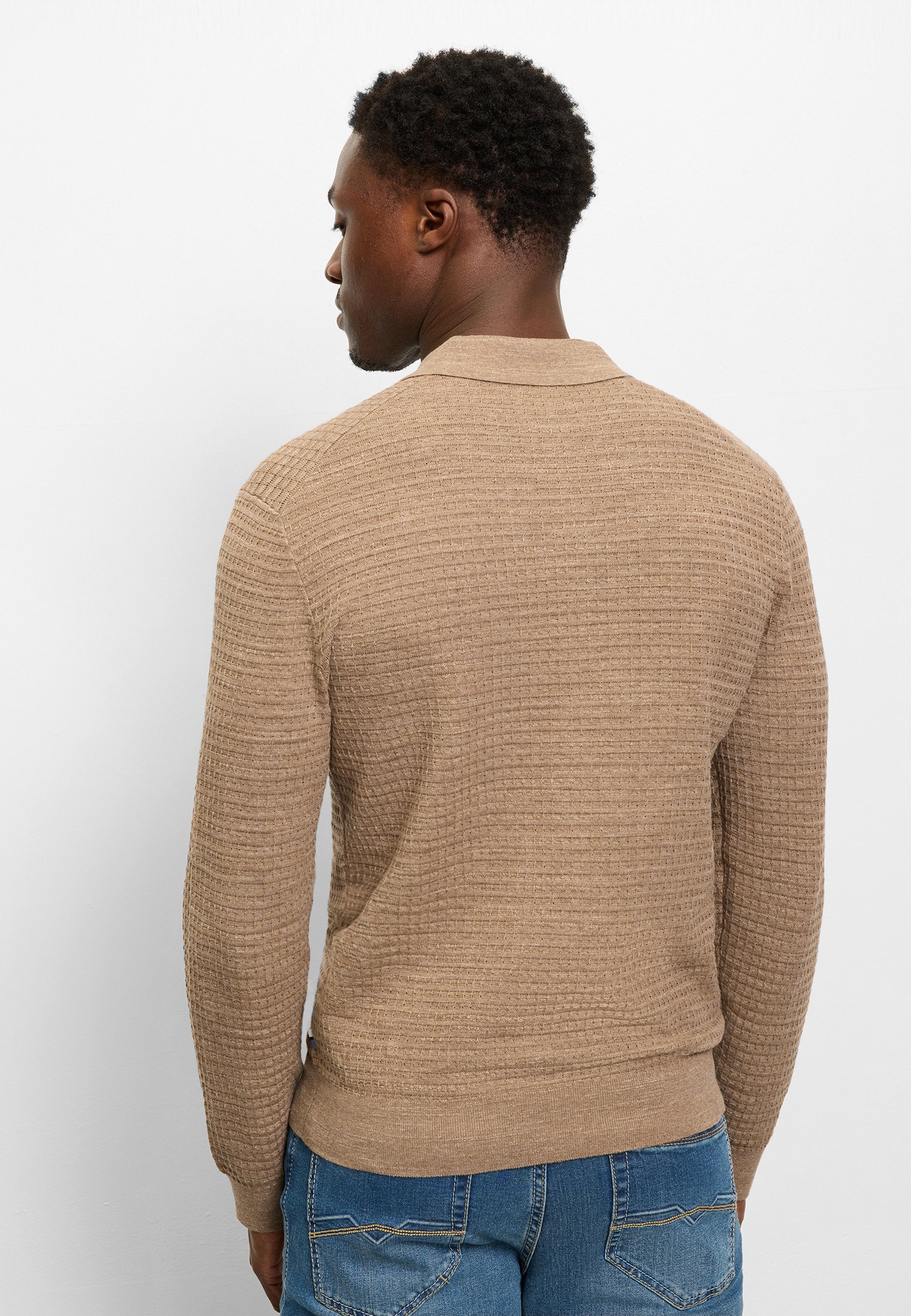 OLYMP Langarm-Poloshirt »OLYMP Casual Strick«