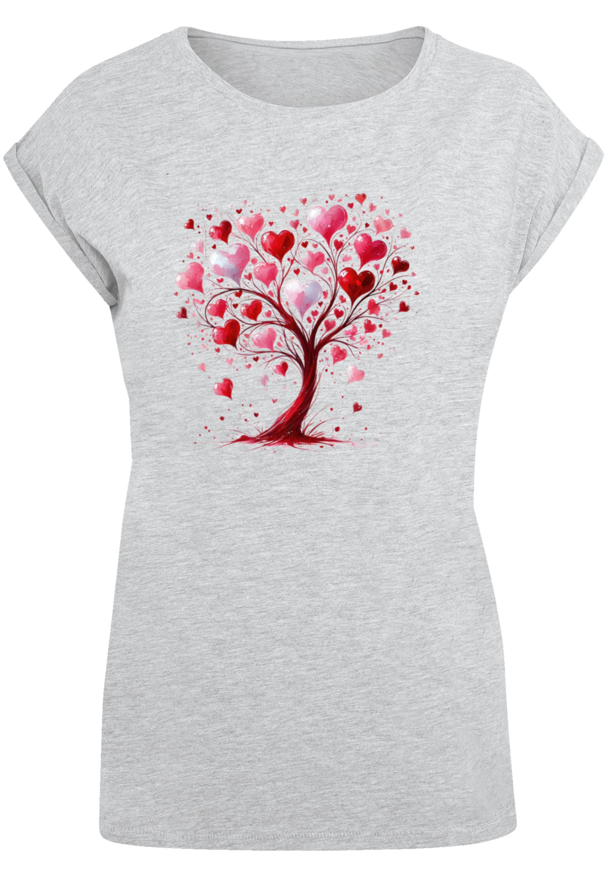 F4NT4STIC T-Shirt »Herz Baum Aquarell Druck«, Premium Qualität