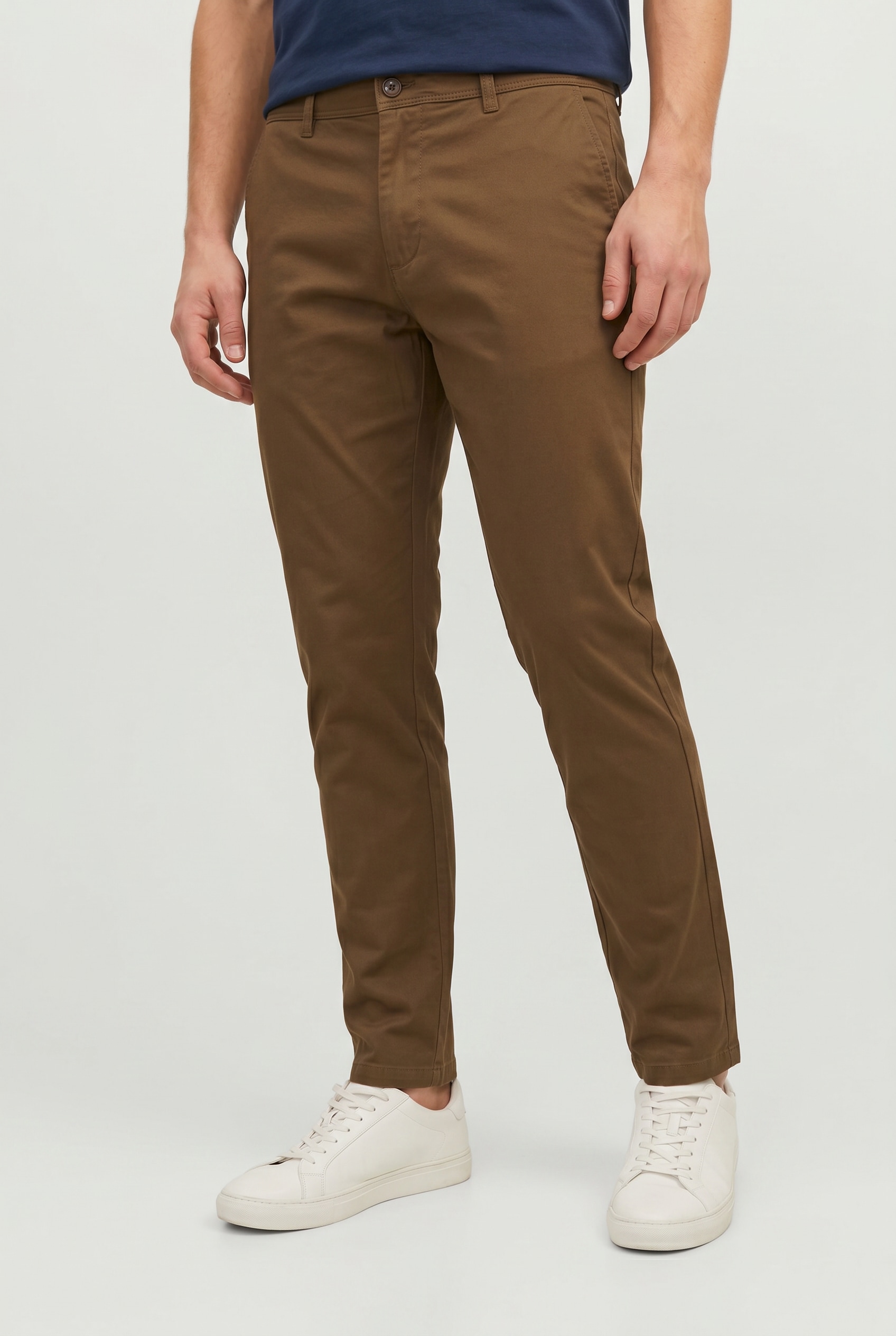 Jack & Jones "JJIMARCO mit Badge und hohem Tragekomfort" unifarben, modisch, slim fit, Baumwollmischung