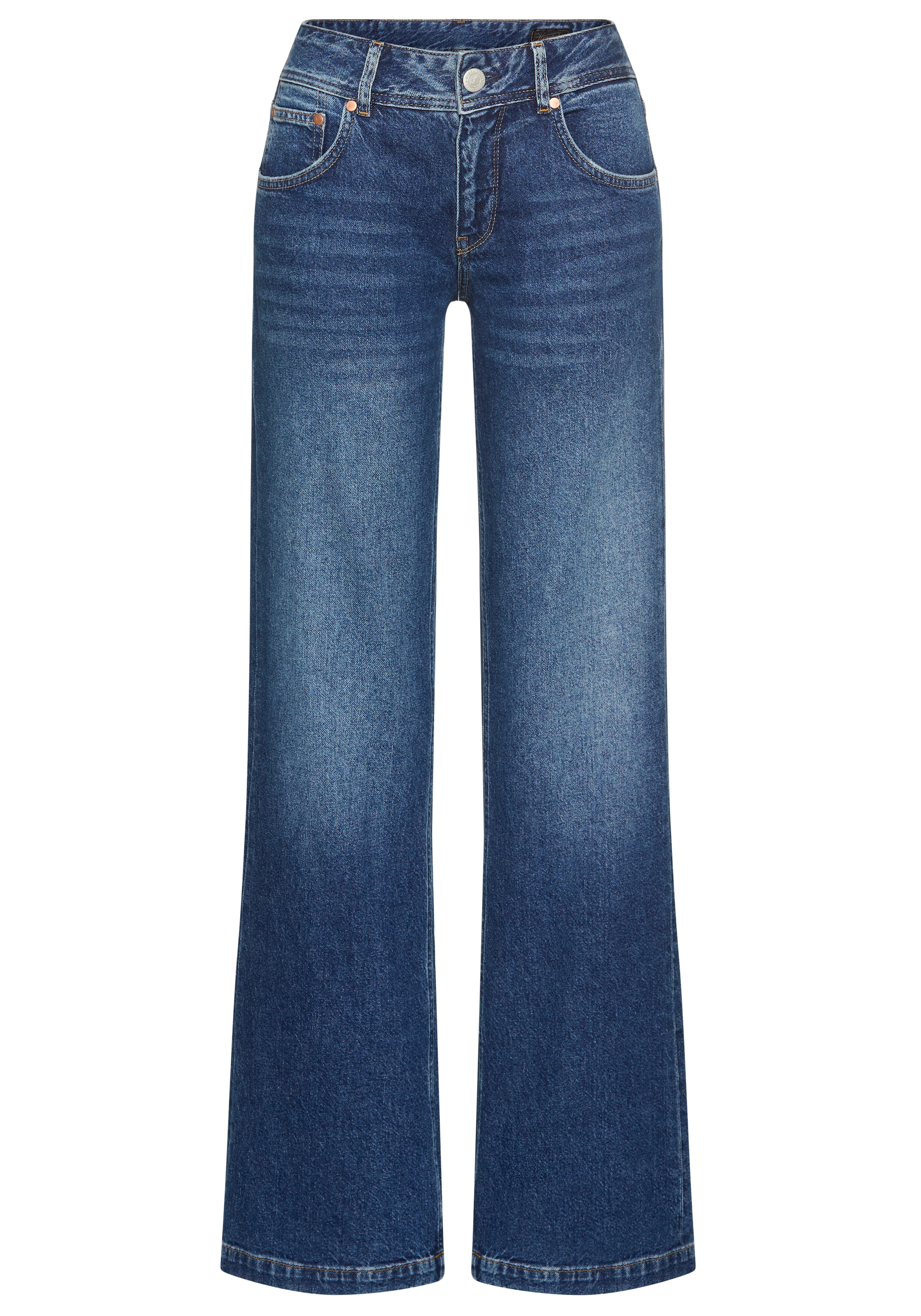 Herrlicher 5-Pocket-Jeans »Edna Denim«, Flared Fit mit mittlerer Leibhöhe