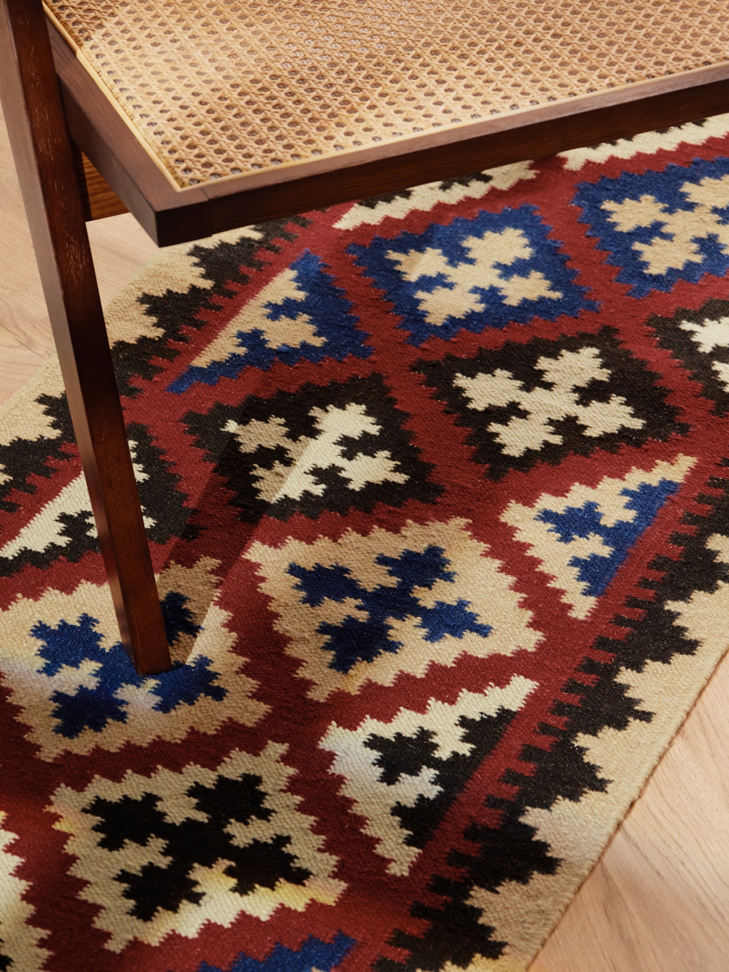 HANSE Home Teppich »Kelim Rami«, rechteckig, 3 mm Höhe, Wolle, Baumwolle, Natur, Handgewebt, orientalisch, Boho, traditionell