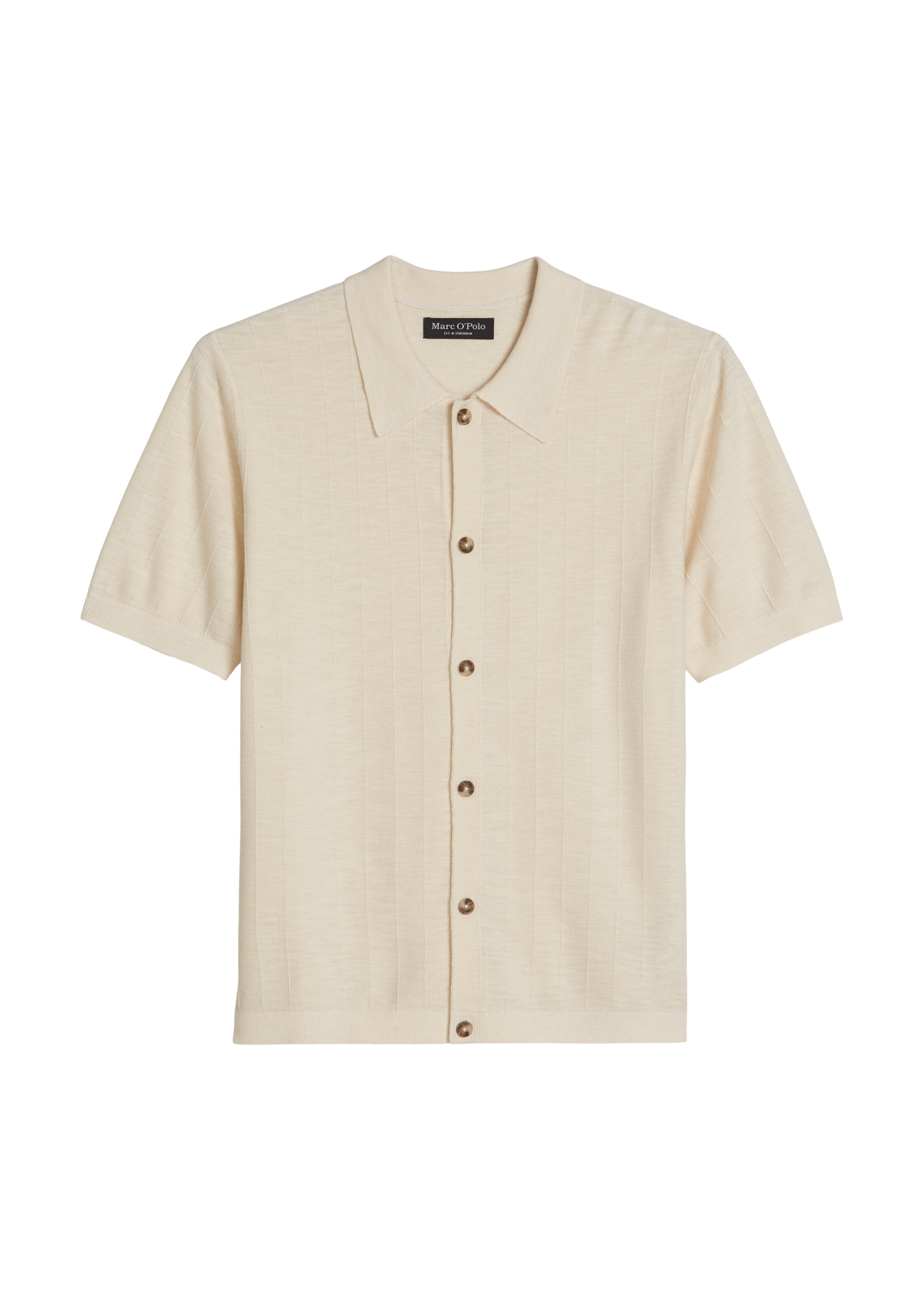 Marc OPolo Kurzarmhemd Baumwoll-Mix mit Leinen günstig online kaufen