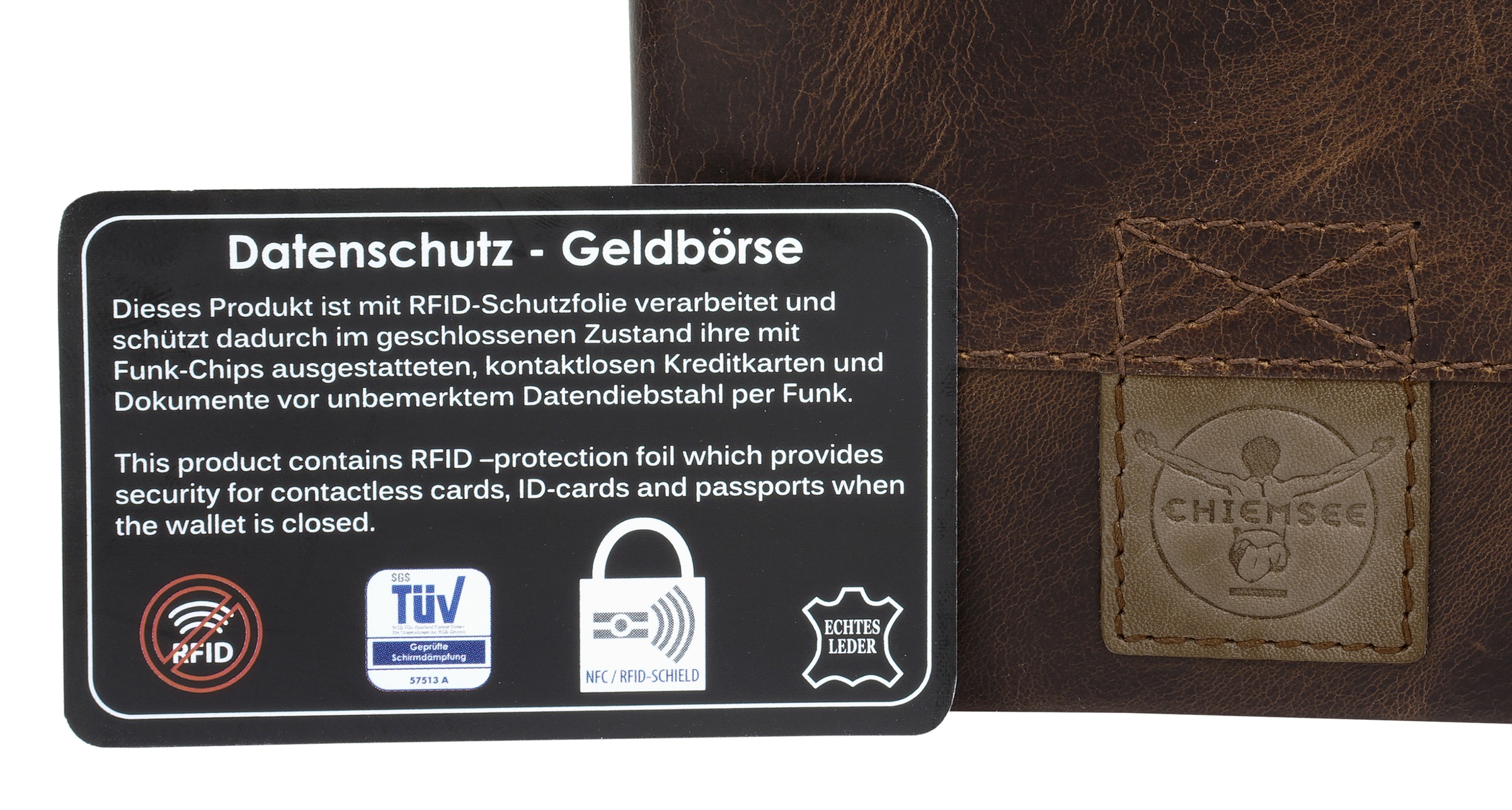 Chiemsee Geldbörse, echt Leder