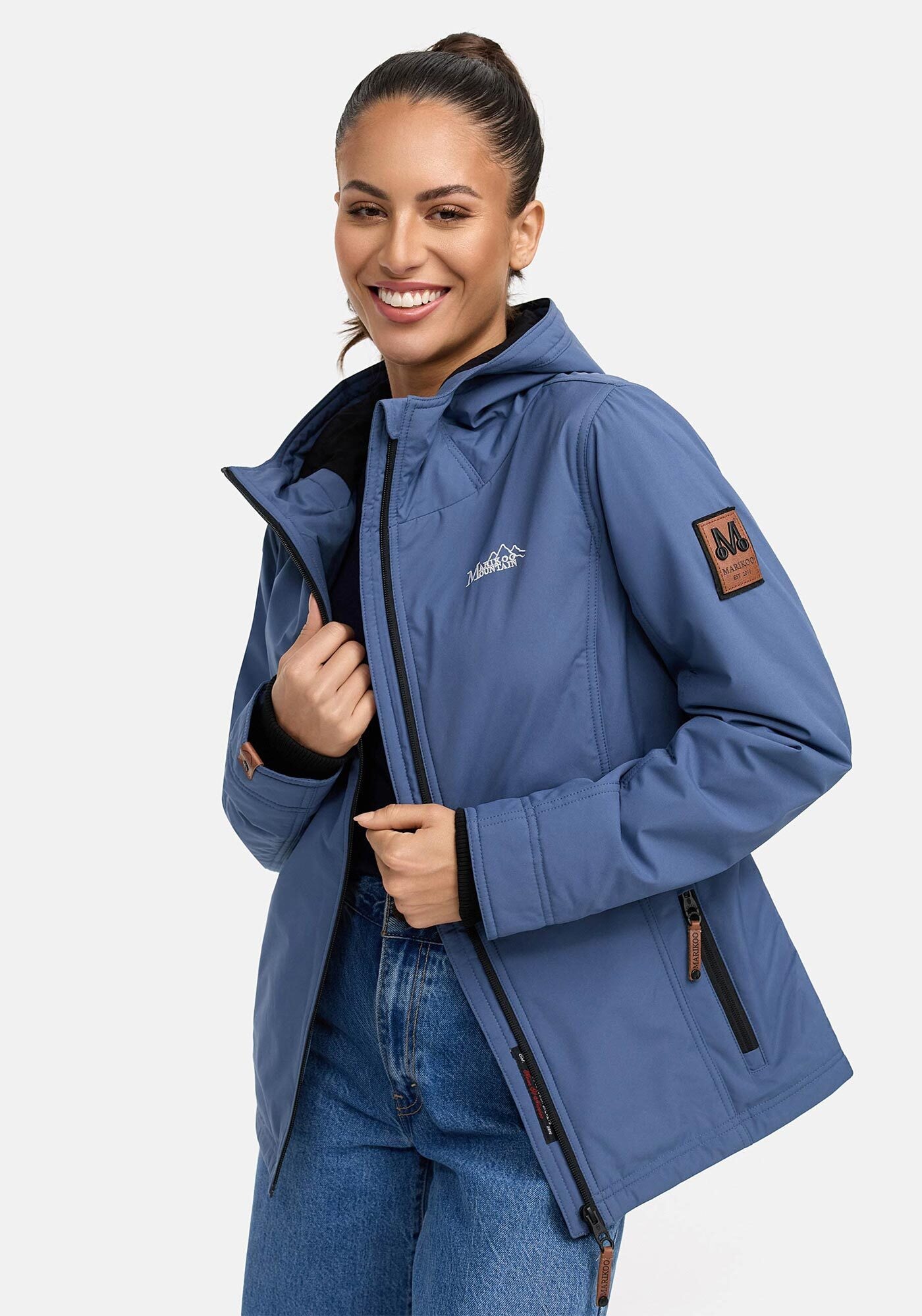 Marikoo Outdoorjacke »Brombeere«, sportliche Übergangsjacke mit Kapuze