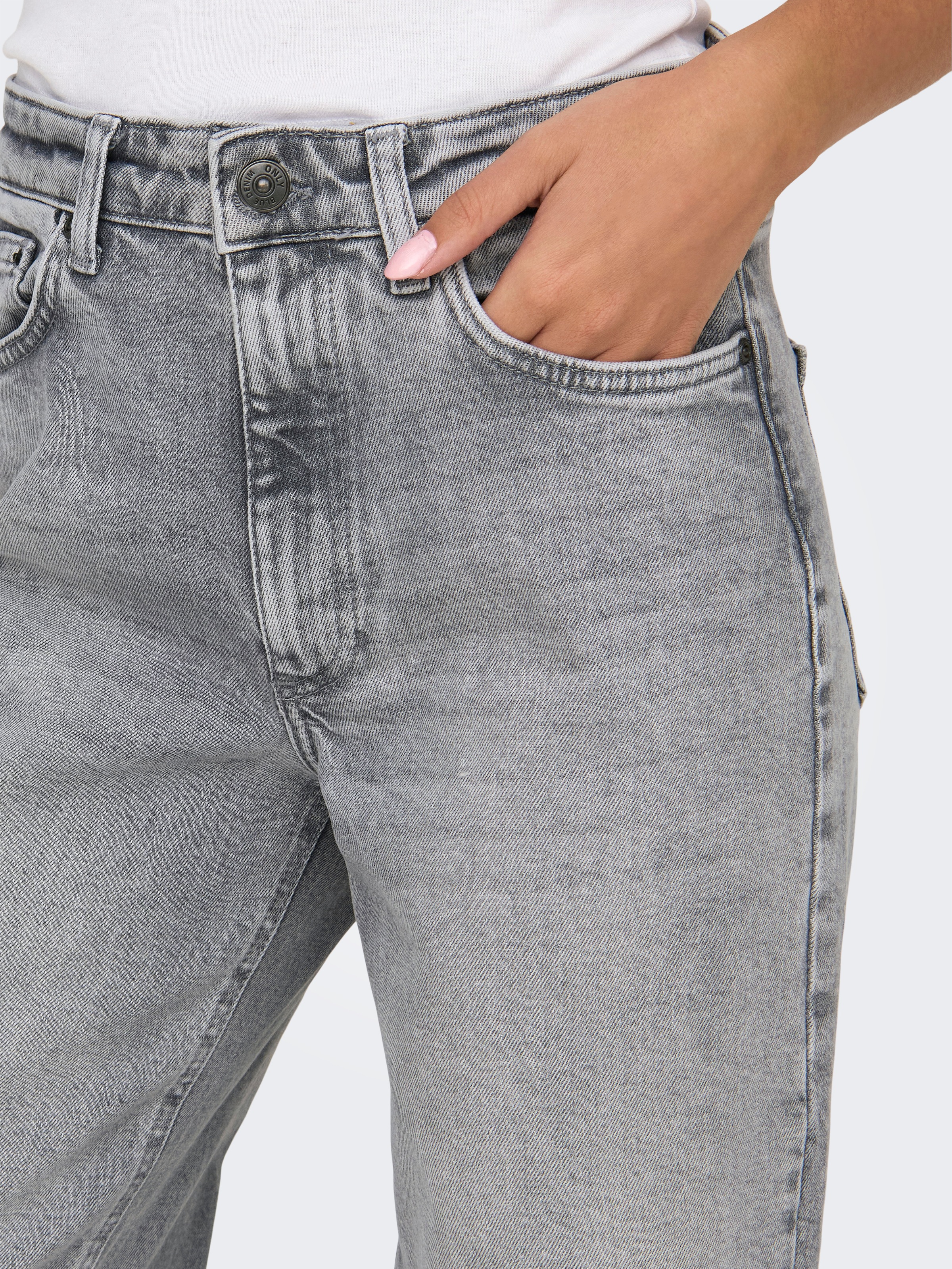 ONLY High-waist-Jeans "ONLJUICY HW WIDE LEG DNM REA707 NOOS" Baumwollmischu günstig online kaufen