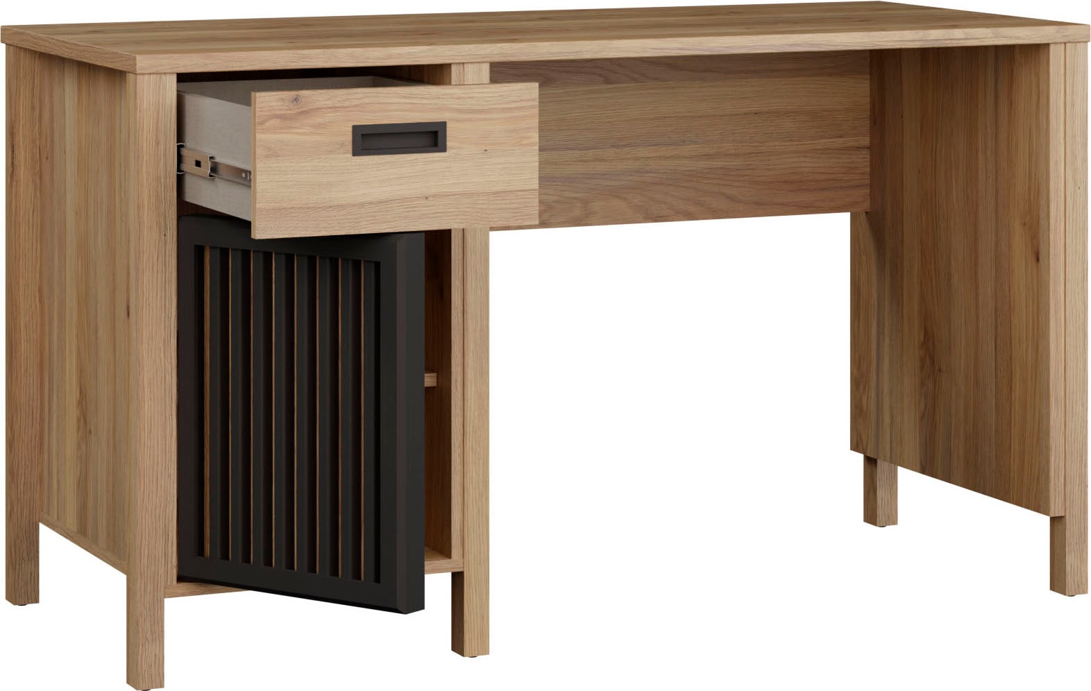 FORTE Schreibtisch »Jytana« B/H/T 125/72,3/56,5 cm, Lamellenfront