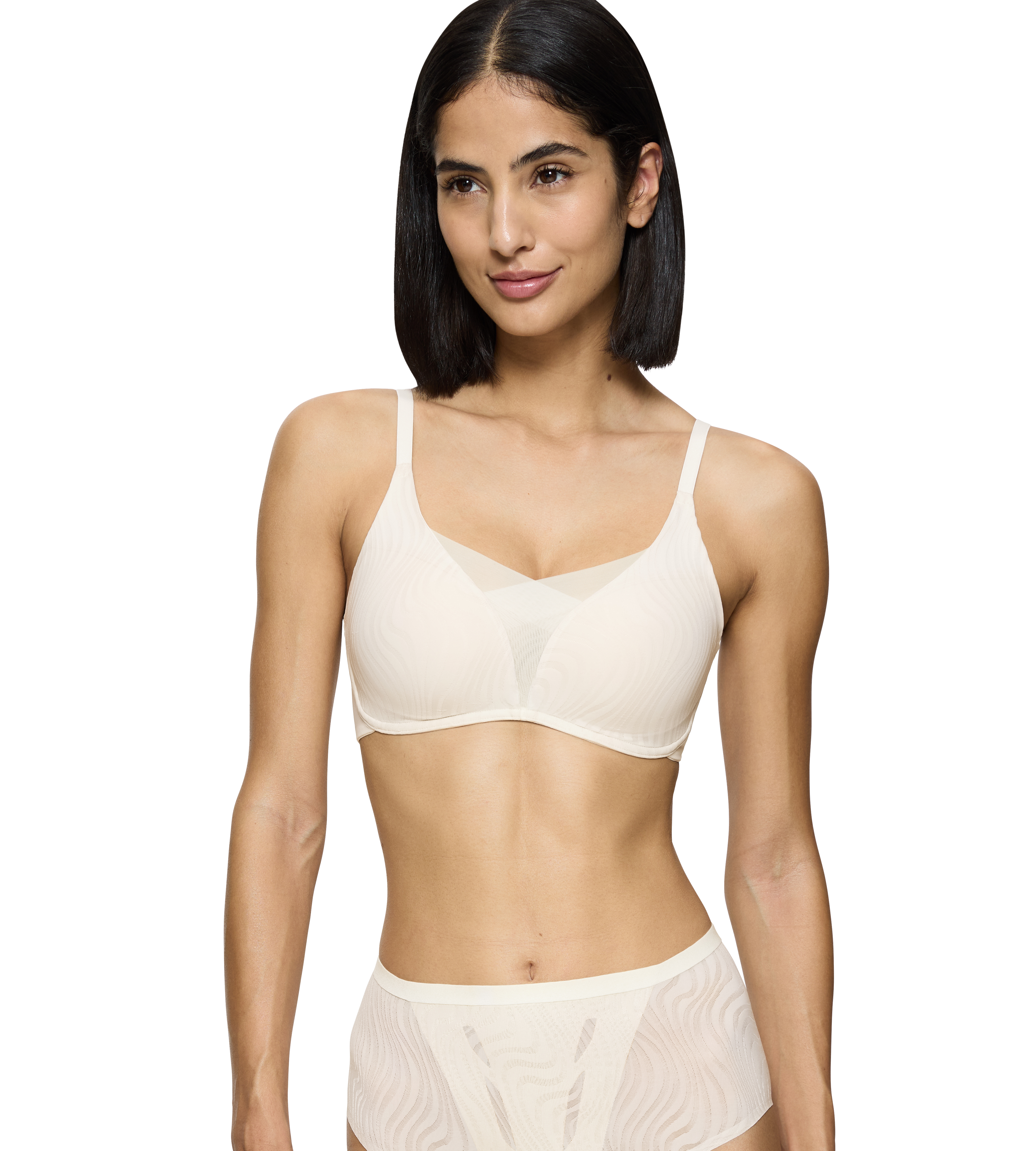 Triumph Bügelloser BH "Shape Smart Ellipse" glättend, tieferes Dekolleté, wellenförmigen Jacquard-Mesh