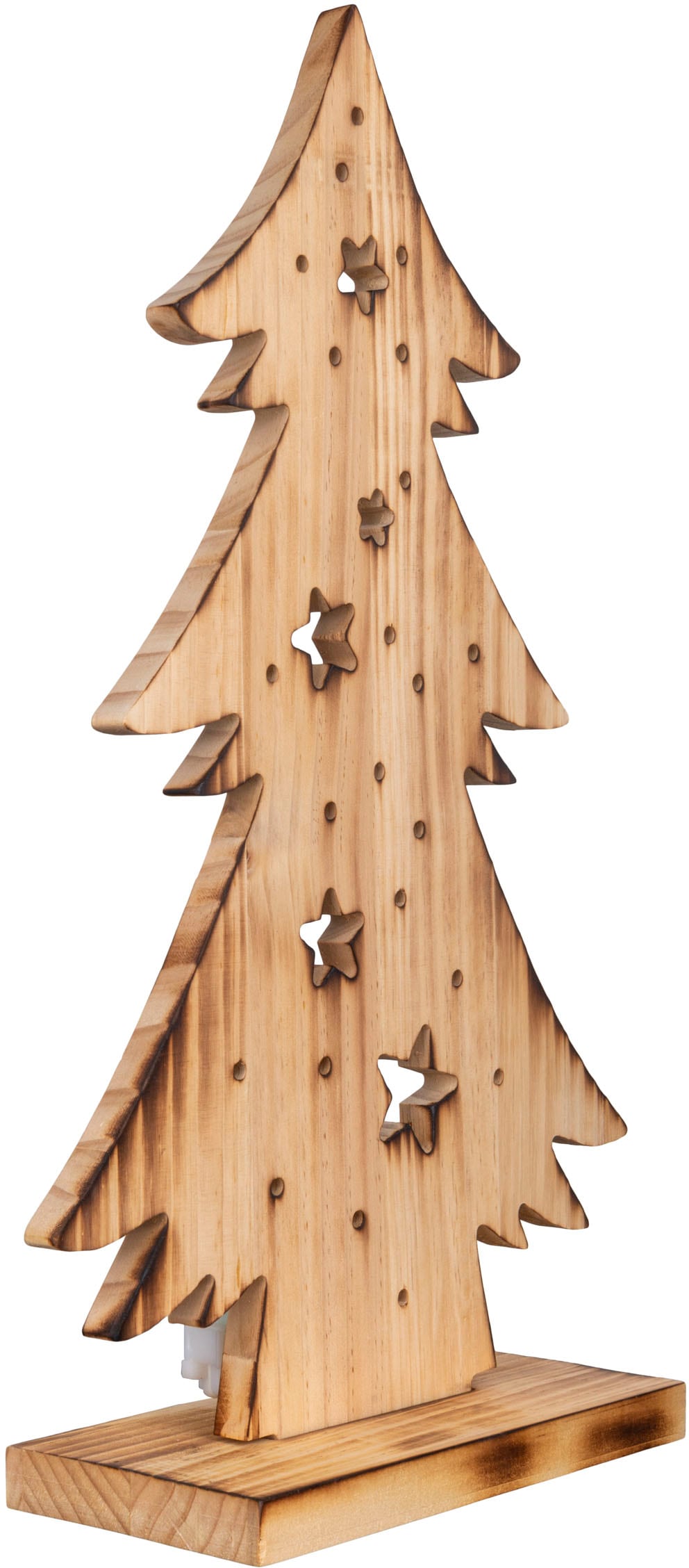 näve LED Baum »Tannenbaum, cm, Holz-Stehleuchte, BAUR | 47,5 kaufen aus ca. Batteriebetrieben Holz«, Höhe Weihnachtsdeko