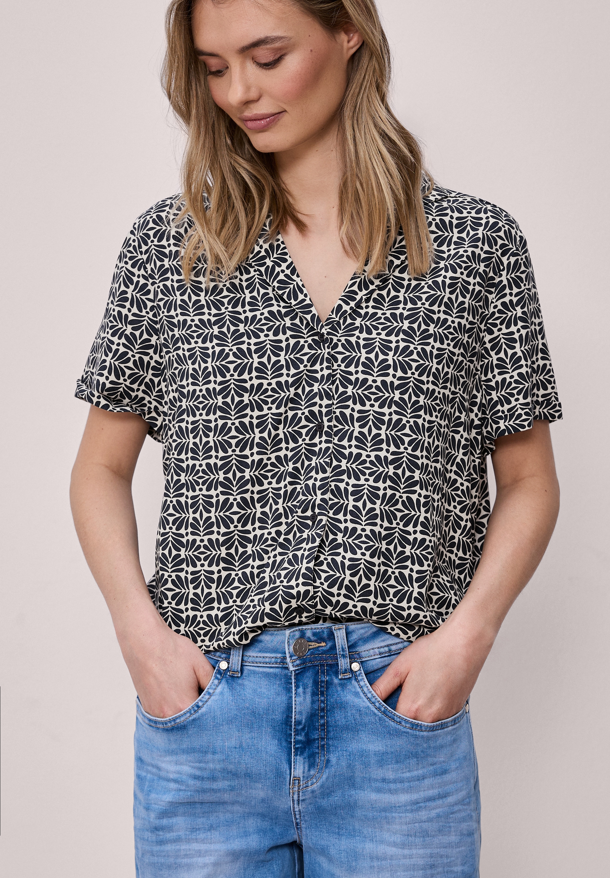 STREET ONE Kurzarmbluse aus softer Viskose