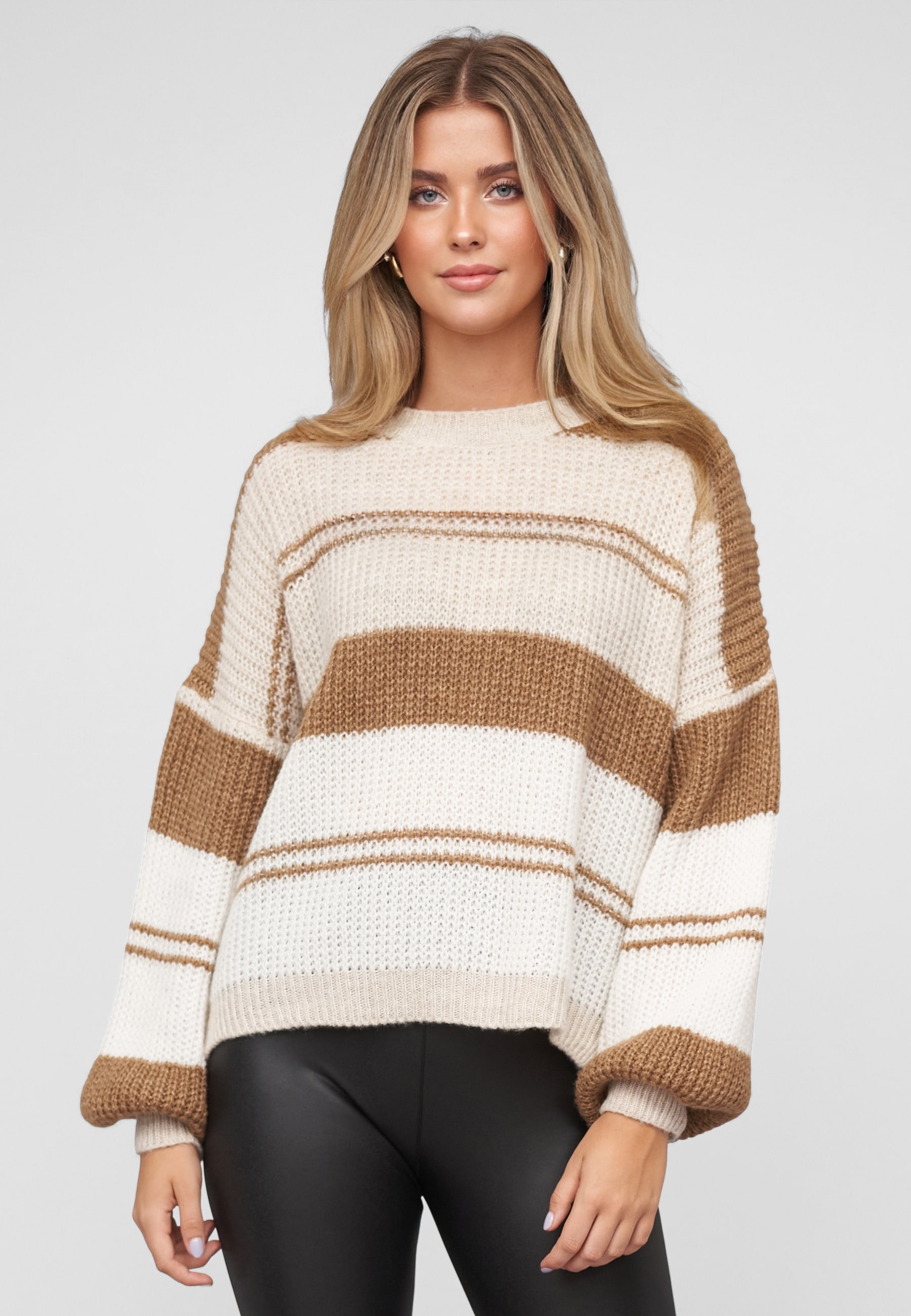 CLOUD 5IVE Fleecepullover »CLOUD 5IVE Knit Sweater with stripes«
