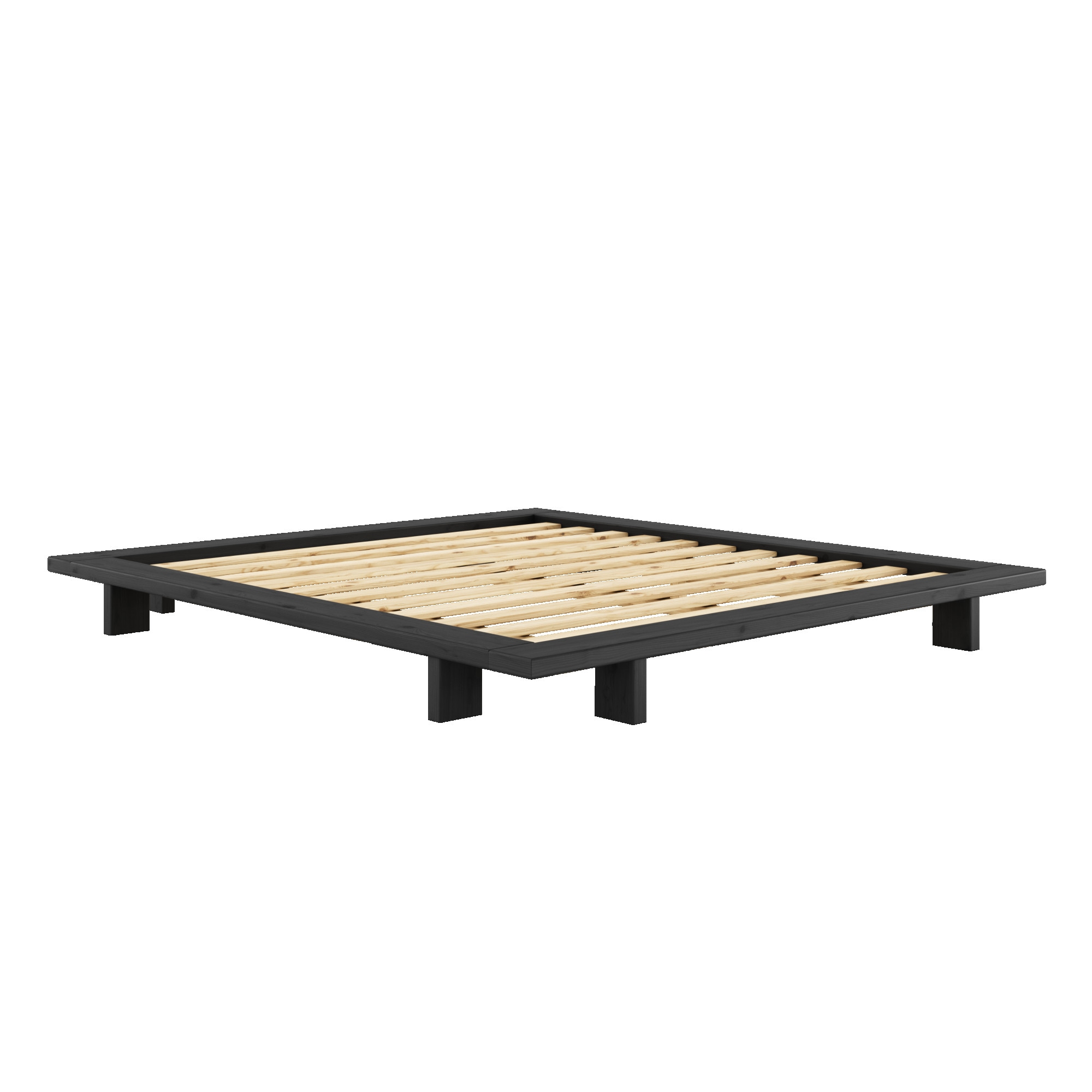 Karup Design Bettgestell "JAPAN BED Bodenbett, Holzrahmen, Futonbett, Jugendbett, Holzbett", Massivholzbett mit Lattenro