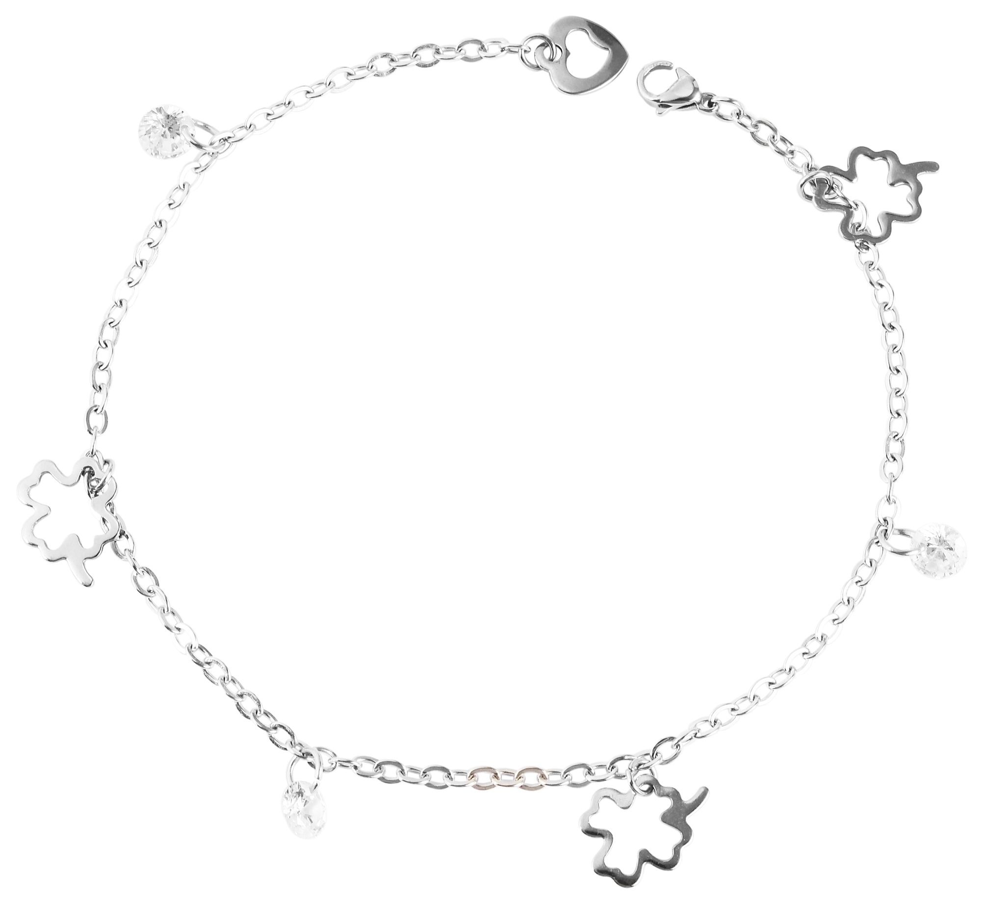 Adelia´s Armband »Damen Armband aus Edelstahl mit Strass Steinchen 25 cm« Zum Verschenken – passend für viele Anlässe