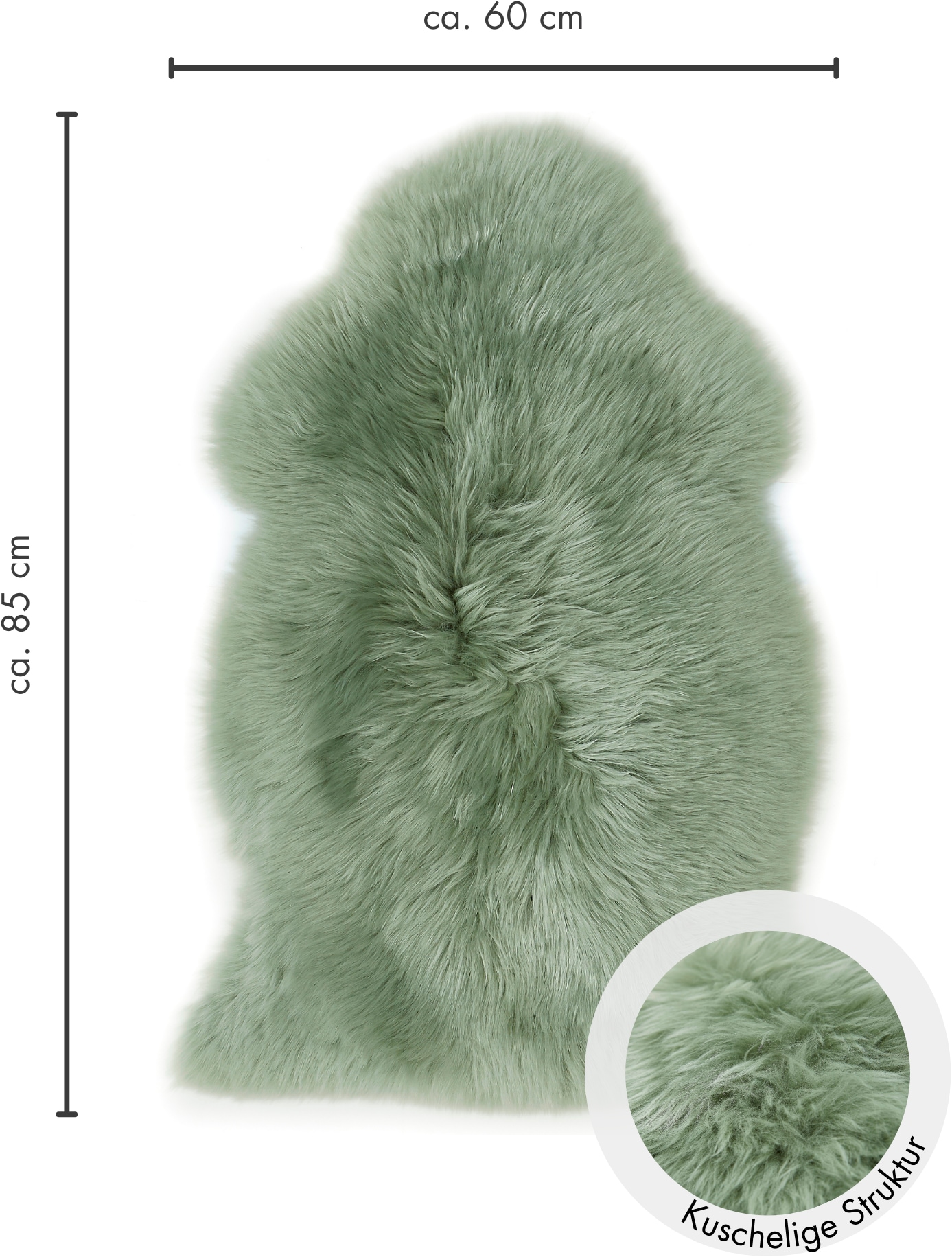LUXOR living Fellteppich »Schaffell Namika«, fellförmig, 50 mm Höhe, echtes Lammfell, weich & flauschig, große Farbauswahl, in 2 Größen