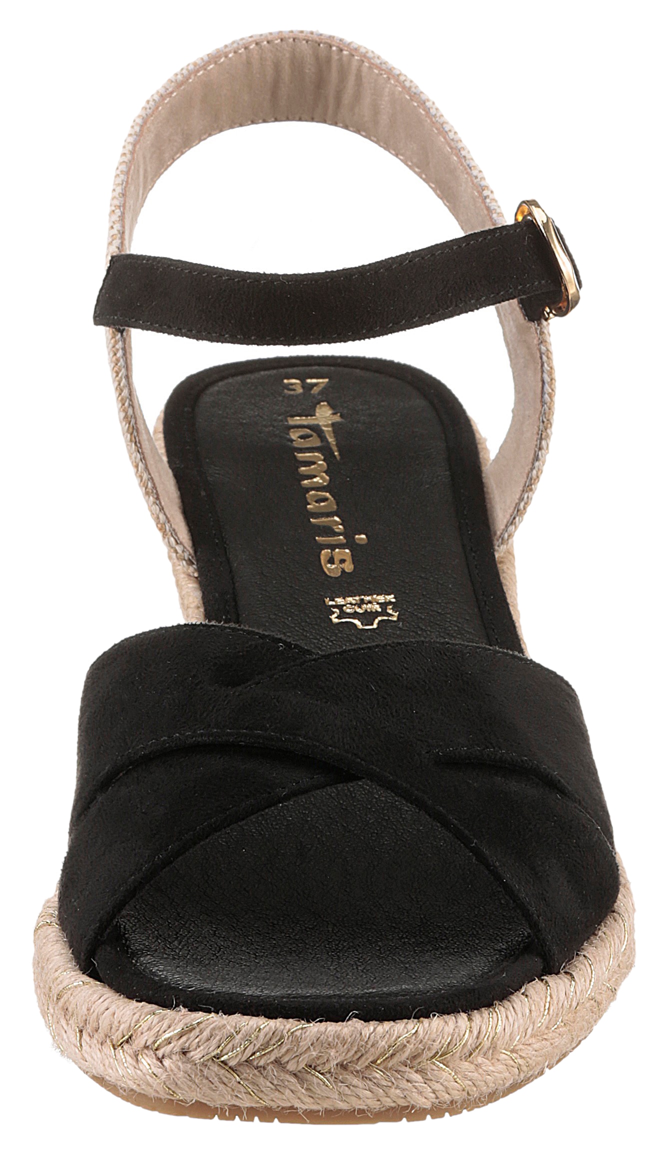 Tamaris Keilsandalette, Riemchensandale, Sommerschuh mit modischer Kreuzbandage