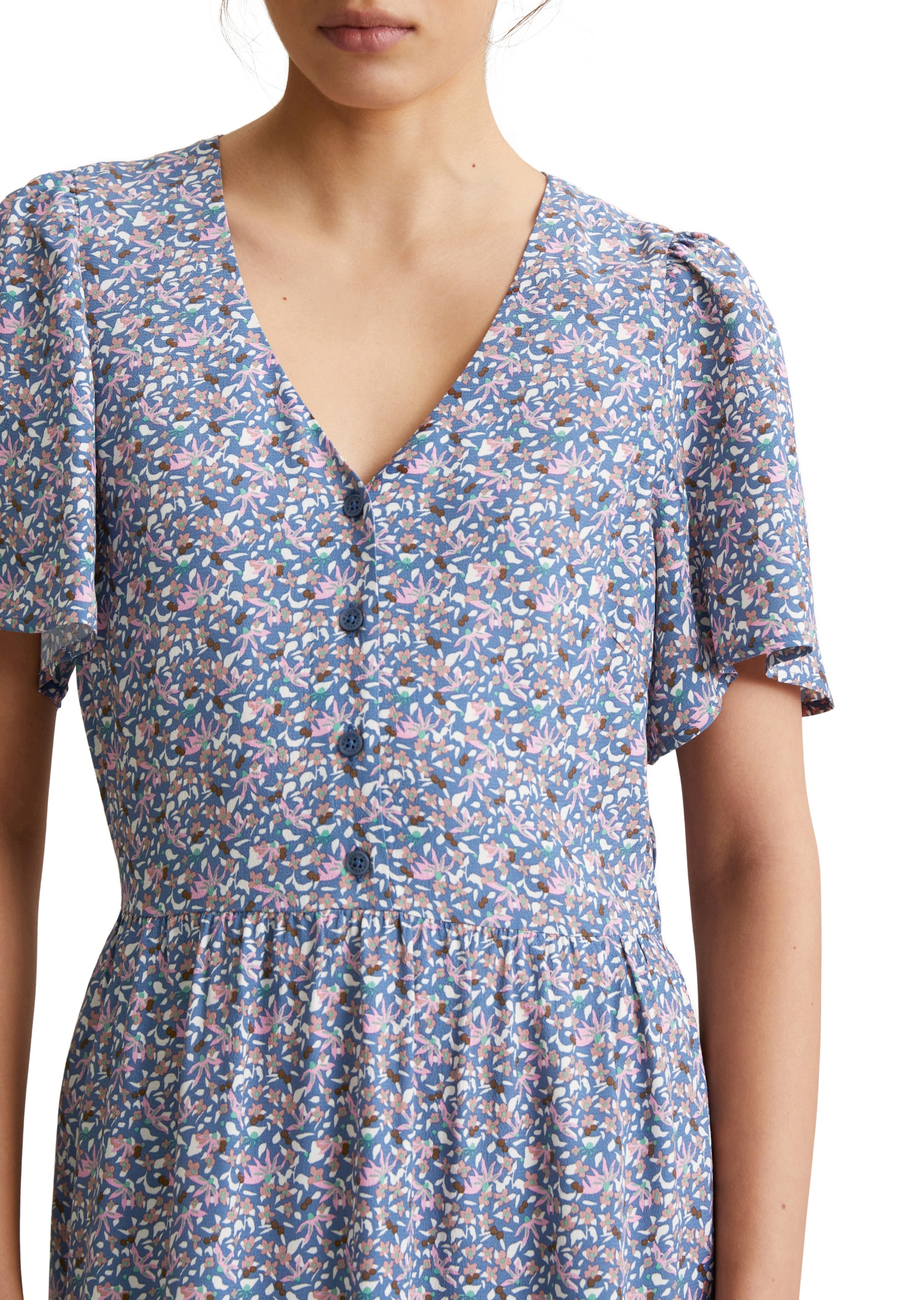 Marc O'Polo DENIM Midikleid, lässigen Allover-Print